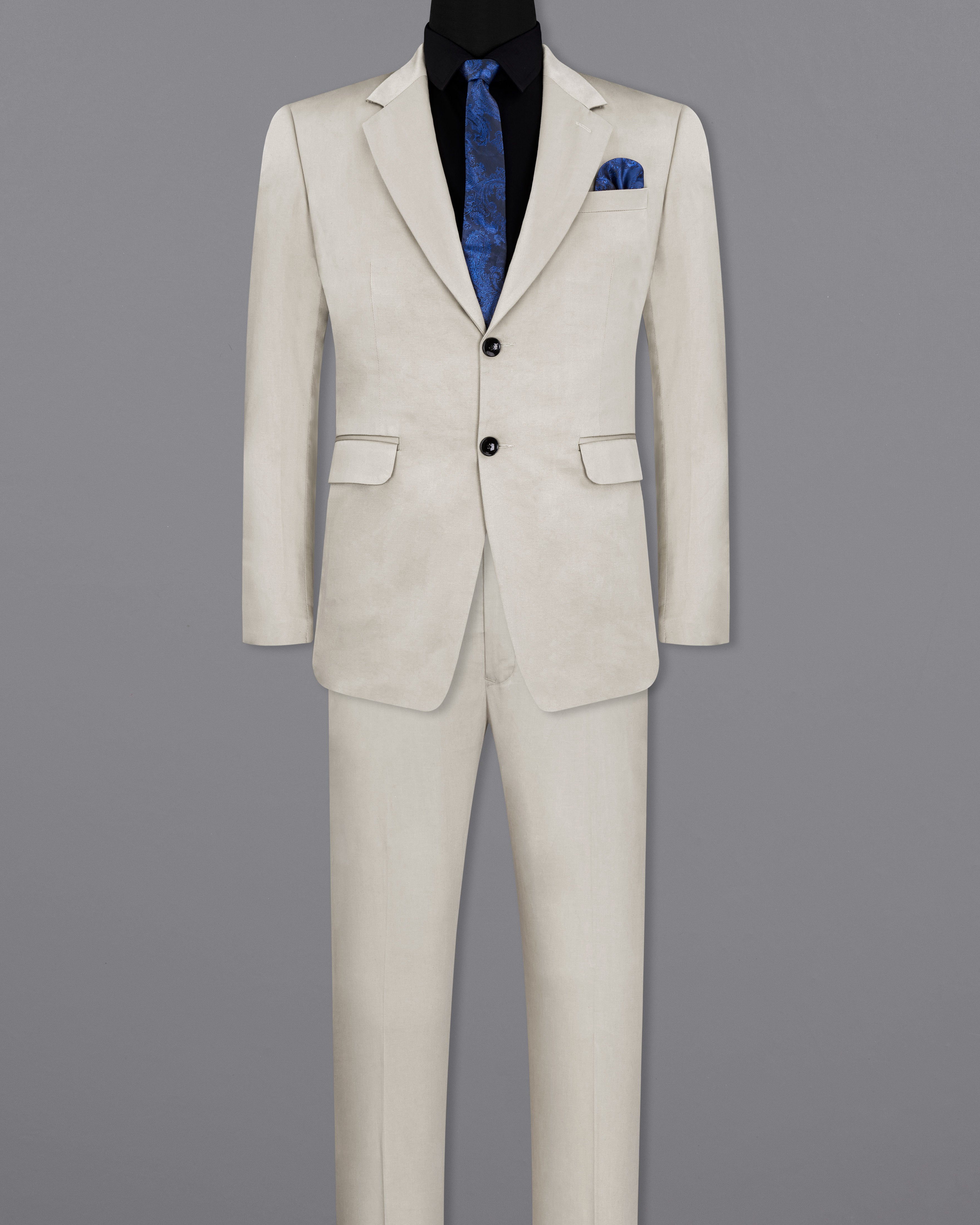 Sisal Light Gray Stretchable Premium Cotton Traveler Suit ST2677-SB-36, ST2677-SB-38, ST2677-SB-40, ST2677-SB-42, ST2677-SB-44, ST2677-SB-46, ST2677-SB-48, ST2677-SB-50, ST2677-SB-52, ST2677-SB-54, ST2677-SB-56, ST2677-SB-58, ST2677-SB-60