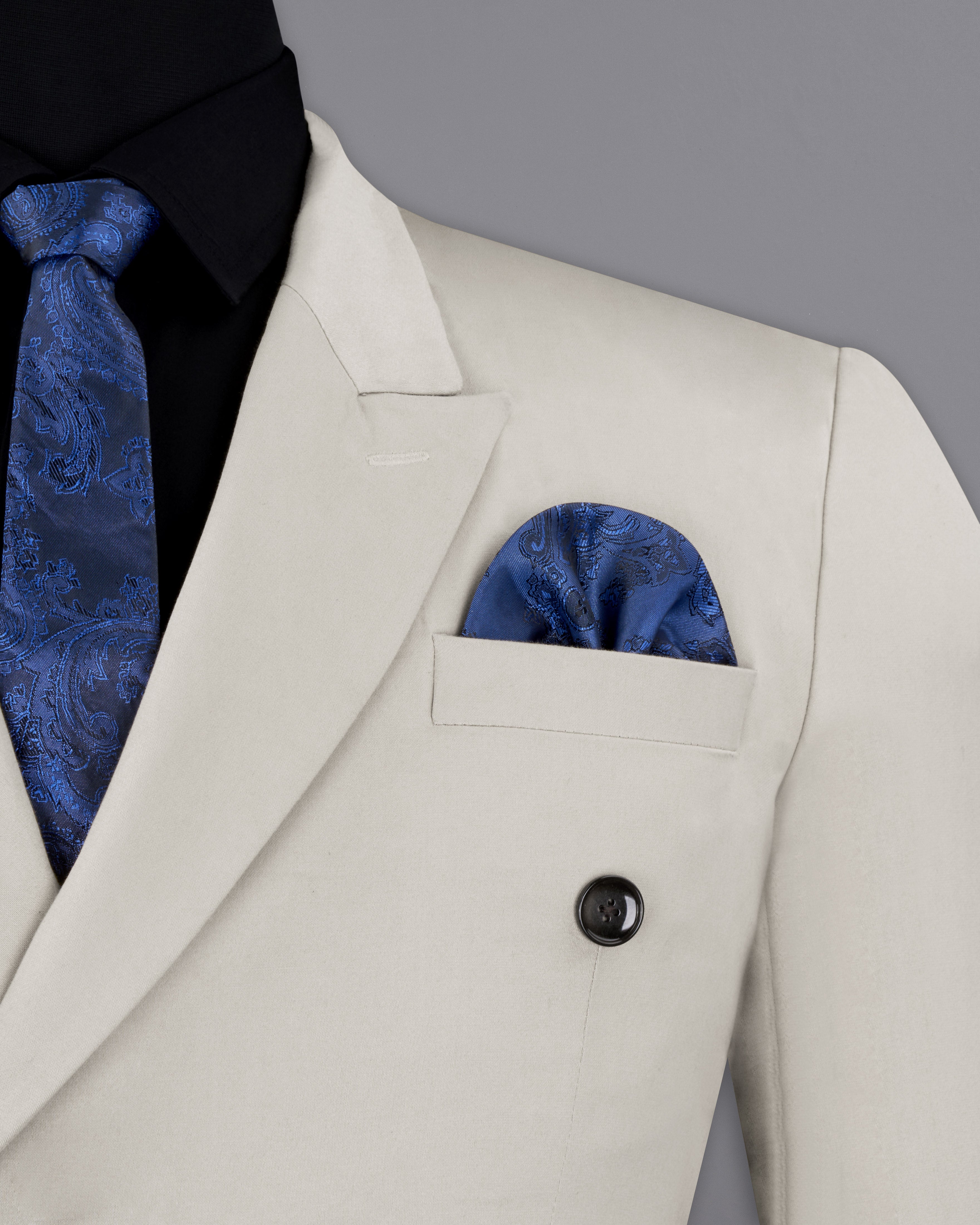 Sisal Light Gray Stretchable Double Breasted Premium Cotton Traveler Suit ST2678-DB-36, ST2678-DB-38, ST2678-DB-40, ST2678-DB-42, ST2678-DB-44, ST2678-DB-46, ST2678-DB-48, ST2678-DB-50, ST2678-DB-52, ST2678-DB-54, ST2678-DB-56, ST2678-DB-58, ST2678-DB-60