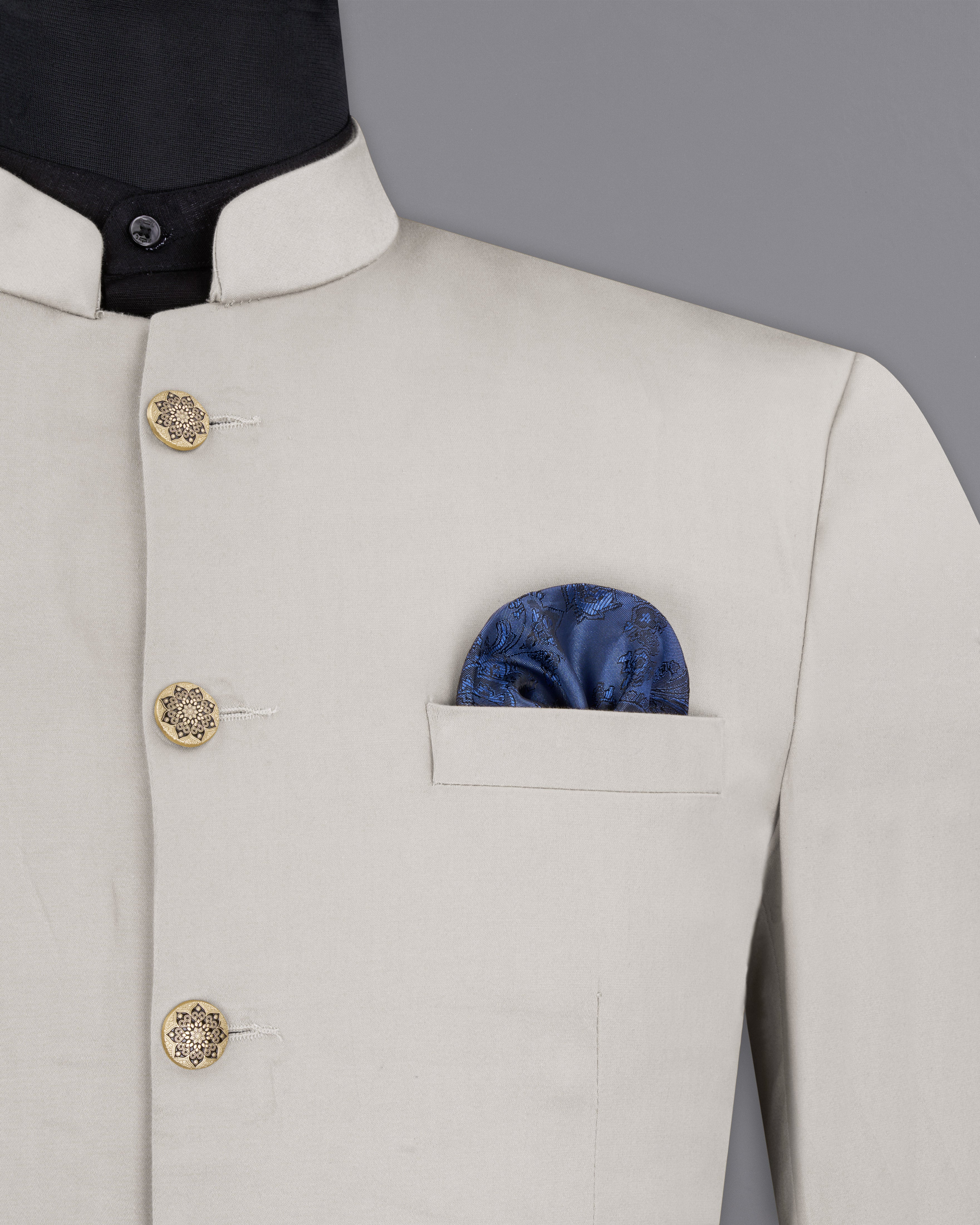 Sisal Light Gray Stretchable Bandhgala Premium Cotton Traveler Suit ST2679-BG-36, ST2679-BG-38, ST2679-BG-40, ST2679-BG-42, ST2679-BG-44, ST2679-BG-46, ST2679-BG-48, ST2679-BG-50, ST2679-BG-52, ST2679-BG-54, ST2679-BG-56, ST2679-BG-58, ST2679-BG-60