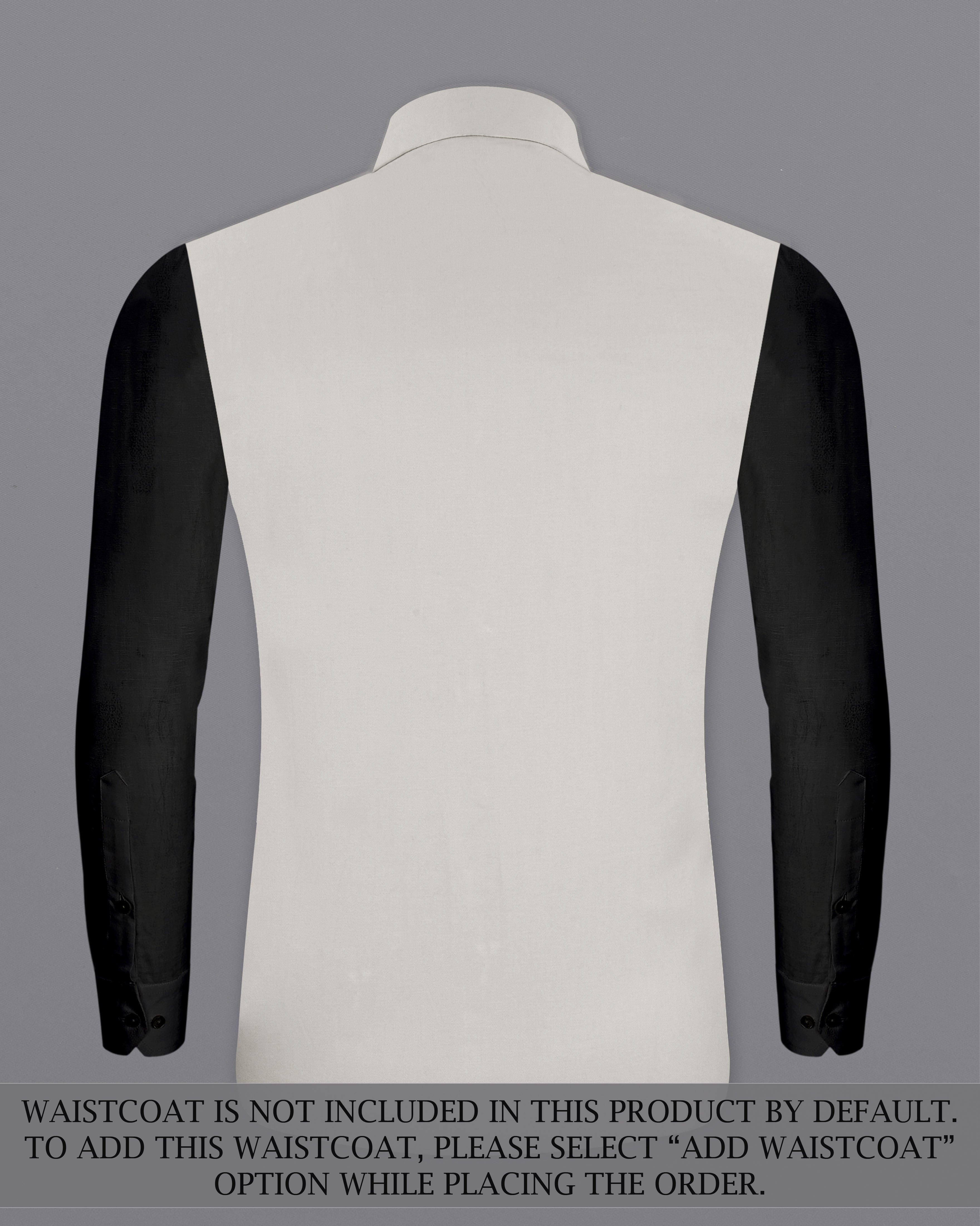 Sisal Light Gray Cross Placket Bandhgala Premium Cotton Stretchable Traveler Suit