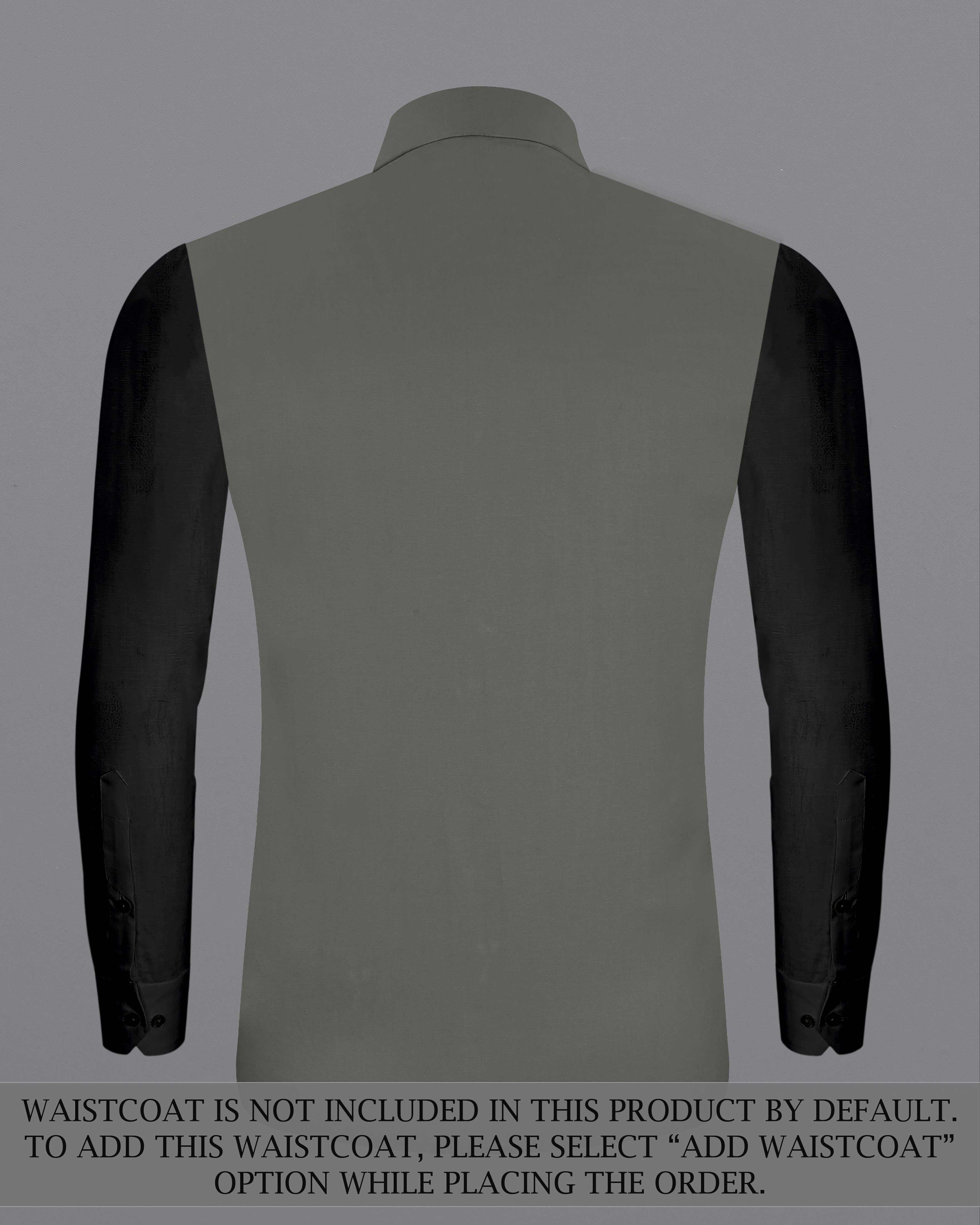 Ironside Gray Stretchable Cross Placket Bandhgala Premium Cotton traveler Suit