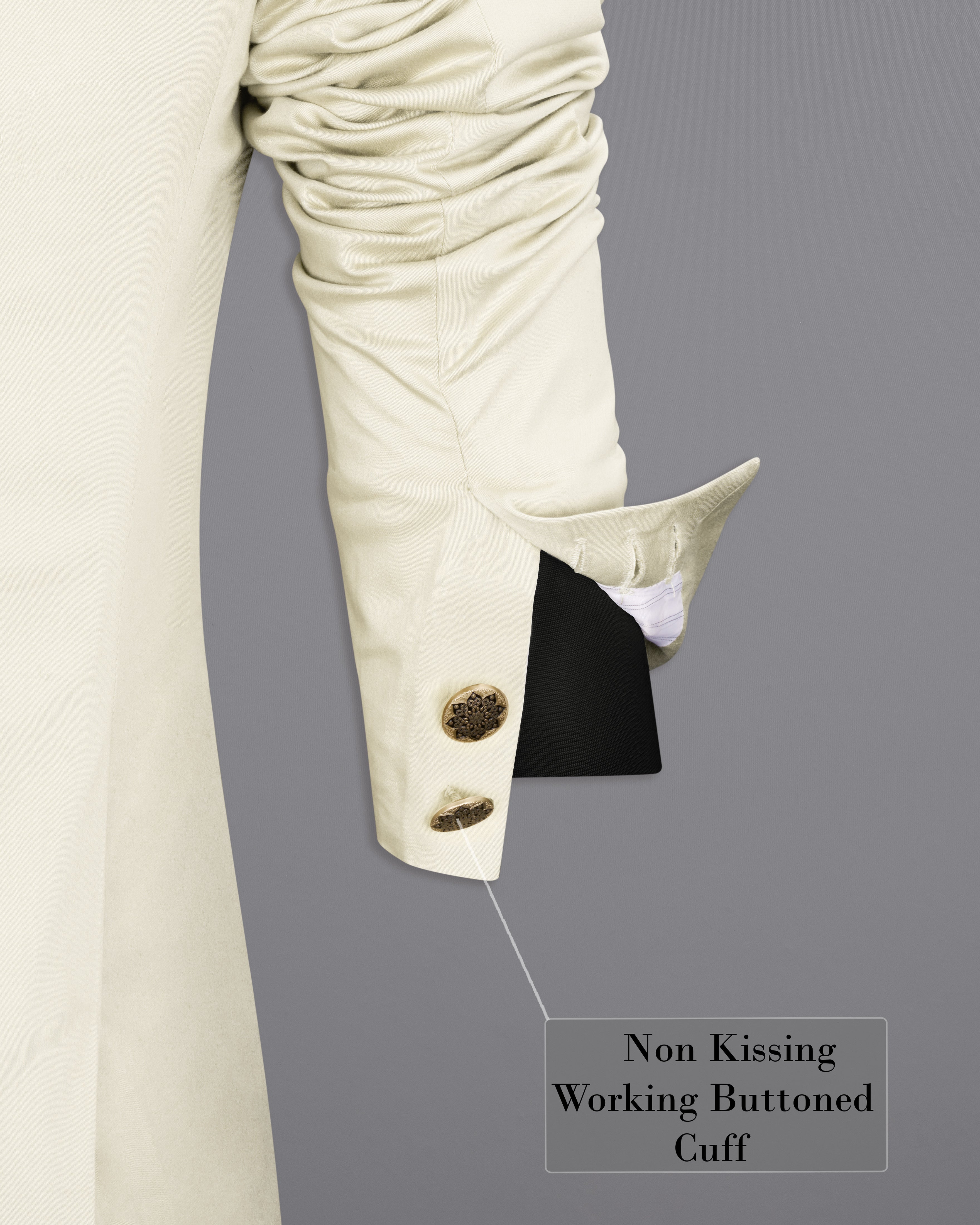 Merino Cream Stretchable Bandhgala Premium Cotton traveler Suit ST2689-BG-36, ST2689-BG-38, ST2689-BG-40, ST2689-BG-42, ST2689-BG-44, ST2689-BG-46, ST2689-BG-48, ST2689-BG-50, ST2689-BG-52, ST2689-BG-54, ST2689-BG-56, ST2689-BG-58, ST2689-BG-60