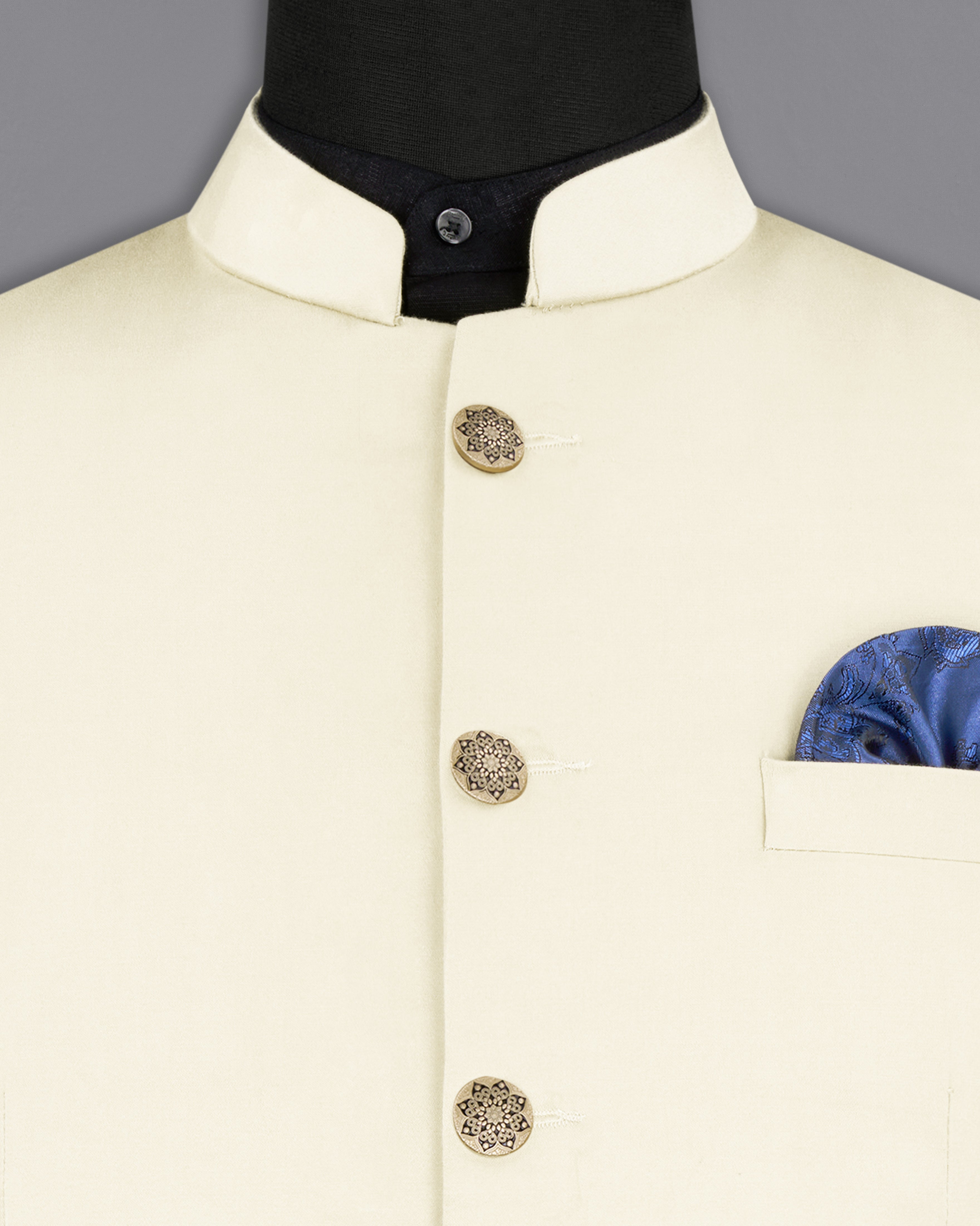 Merino Cream Stretchable Bandhgala Premium Cotton traveler Suit ST2689-BG-36, ST2689-BG-38, ST2689-BG-40, ST2689-BG-42, ST2689-BG-44, ST2689-BG-46, ST2689-BG-48, ST2689-BG-50, ST2689-BG-52, ST2689-BG-54, ST2689-BG-56, ST2689-BG-58, ST2689-BG-60