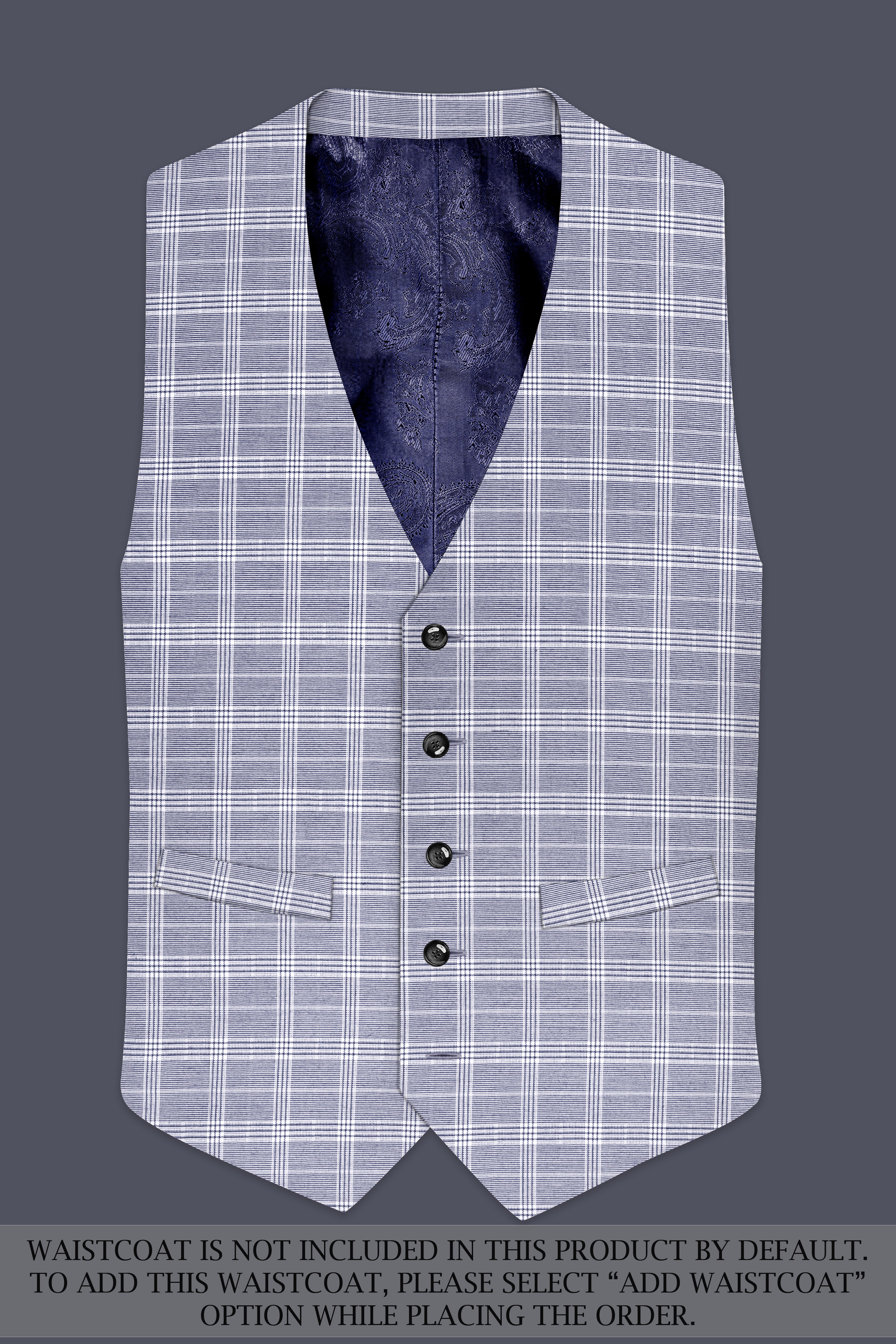 Monsoon Gray Plaid Double-Breasted Suit