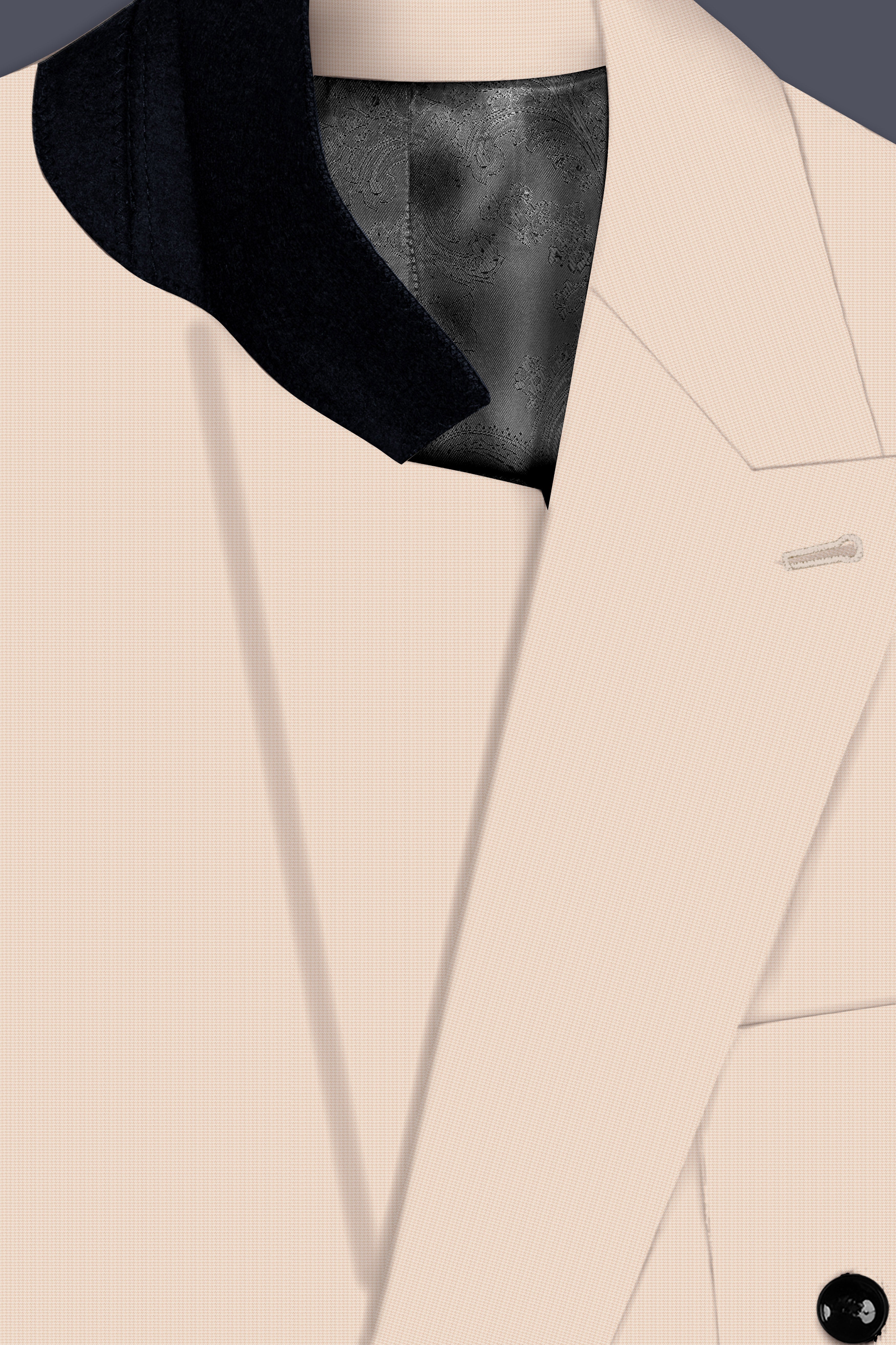 Pale Spring Cream Double-Breasted Sports Suit