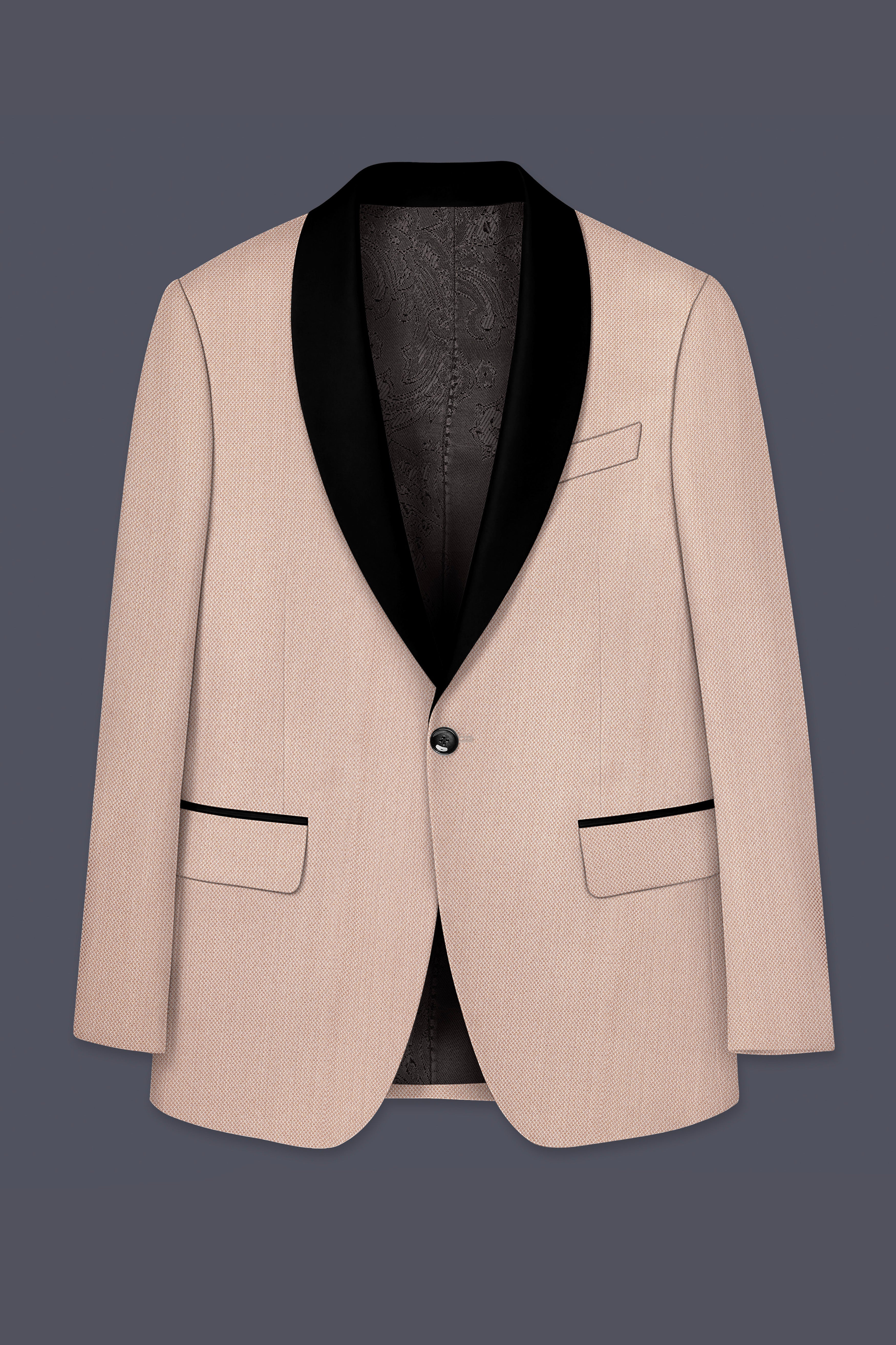Thistle Brown Dobby Textured Tuxedo Suit