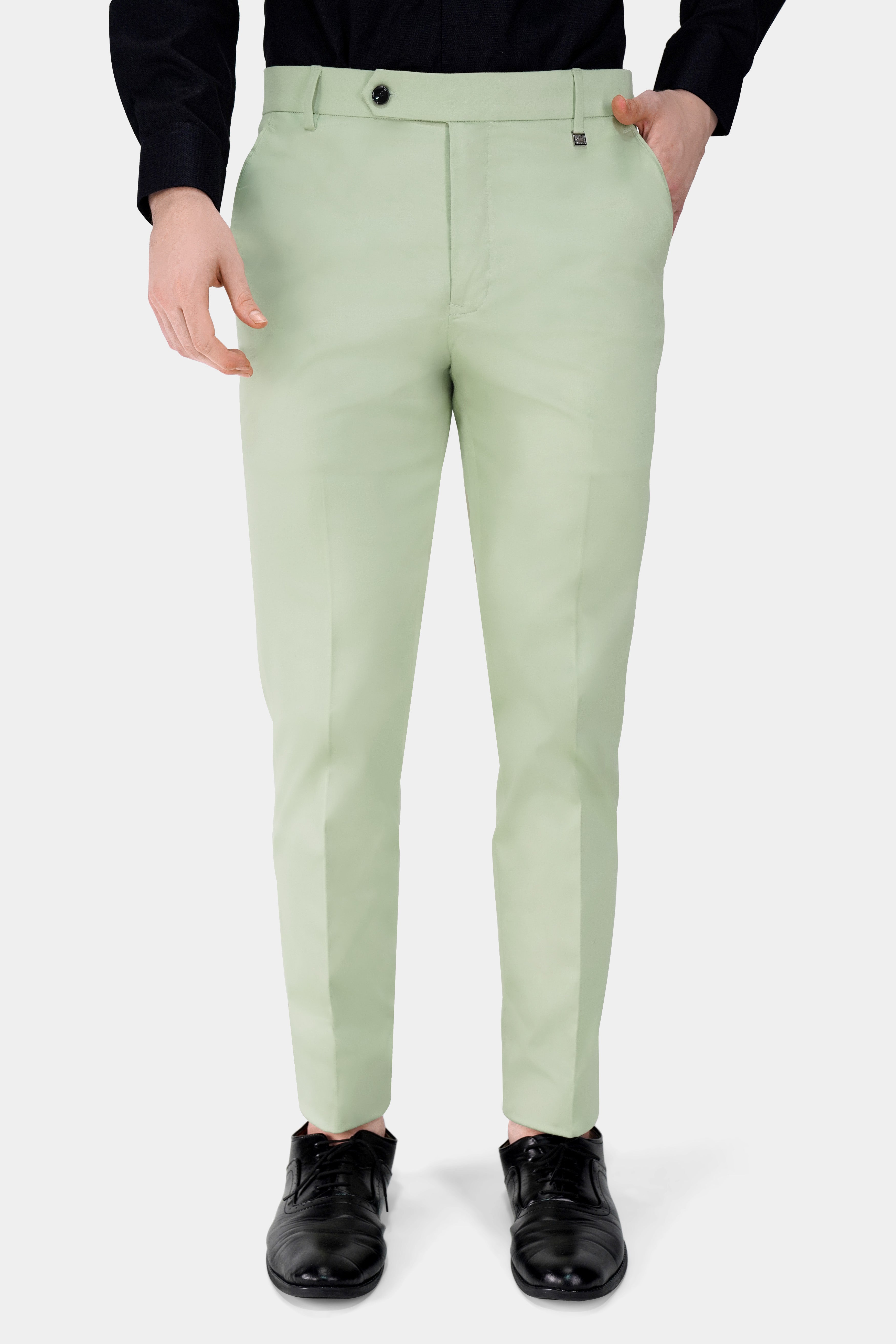 Coriander Green Premium Cotton Cross Buttoned Bandhgala  Stretchable Traveler Suit ST2797-CBG-36, ST2797-CBG-38, ST2797-CBG-40, ST2797-CBG-42, ST2797-CBG-44, ST2797-CBG-46, ST2797-CBG-48, ST2797-CBG-50, ST2797-CBG-52, ST2797-CBG-54, ST2797-CBG-56, ST2797-CBG-58, ST2797-CBG-60
