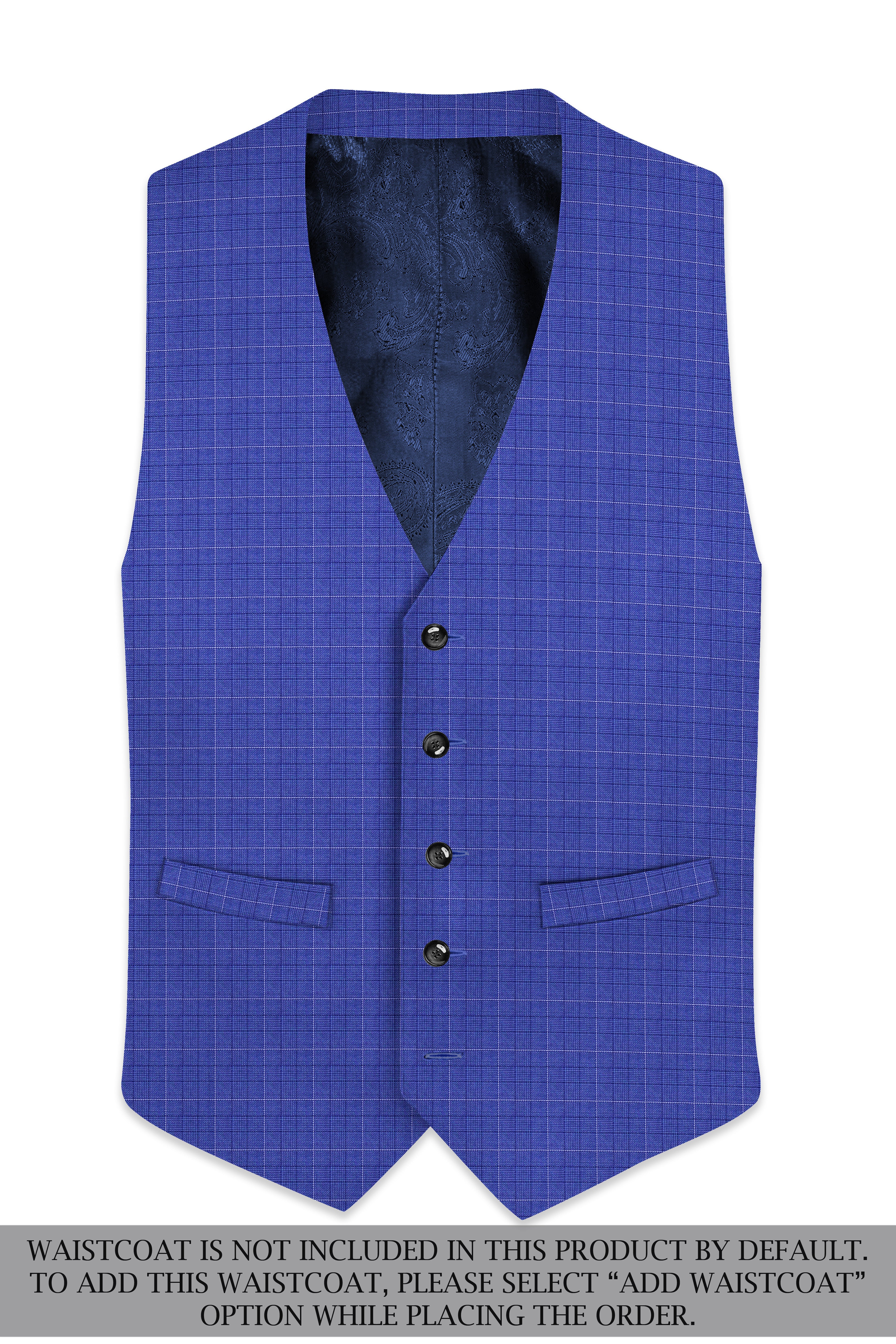 Yonder Blue Plaid Wool Rich Double Breasted Suit
