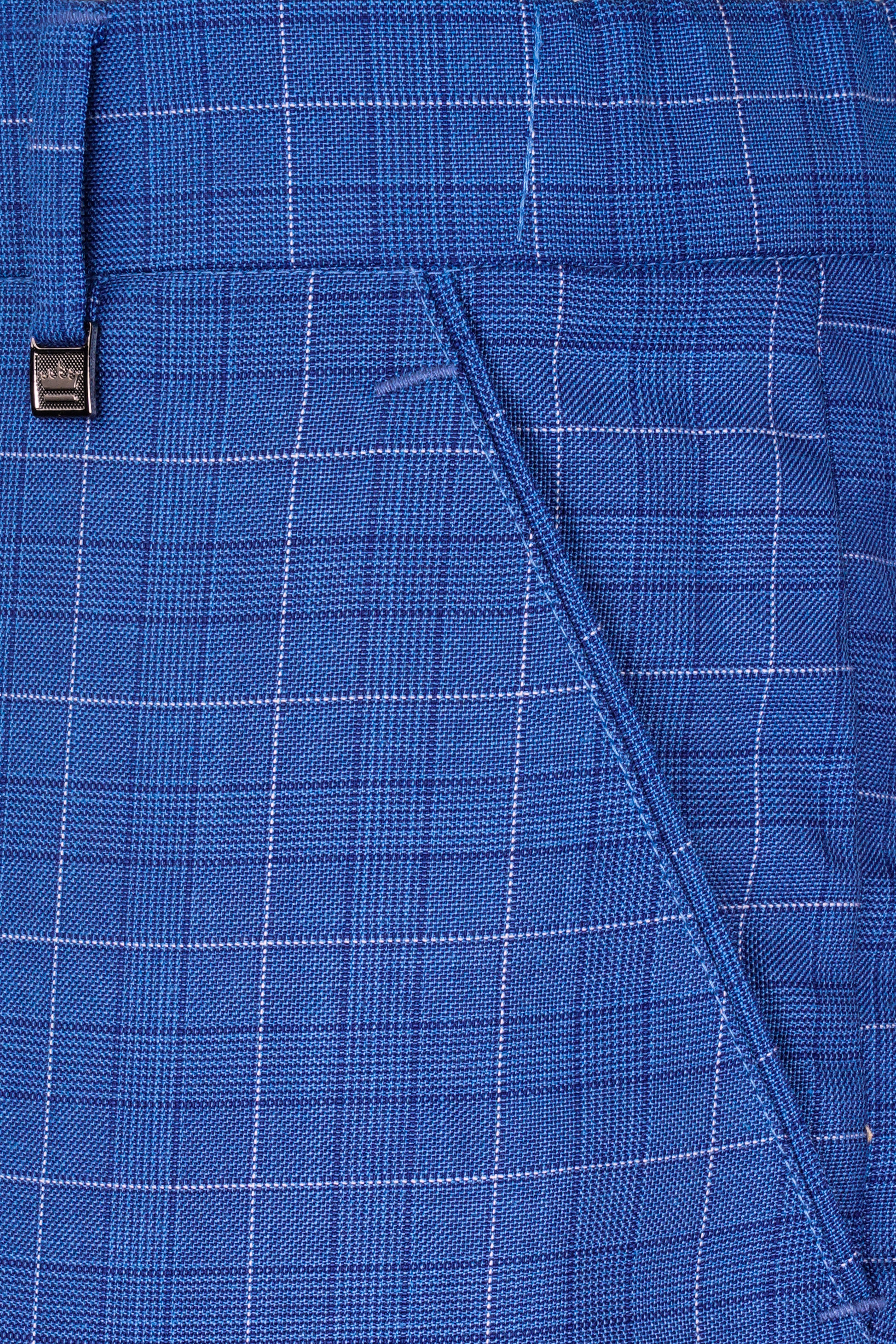Cobalt Blue Checkered Wool Rich Double Breasted Suit ST2947-DB-36, ST2947-DB-38, ST2947-DB-40, ST2947-DB-42, ST2947-DB-44, ST2947-DB-46, ST2947-DB-48, ST2947-DB-50, ST2947-DB-52, ST2947-DB-54, ST2947-DB-56, ST2947-DB-58, ST2947-DB-60