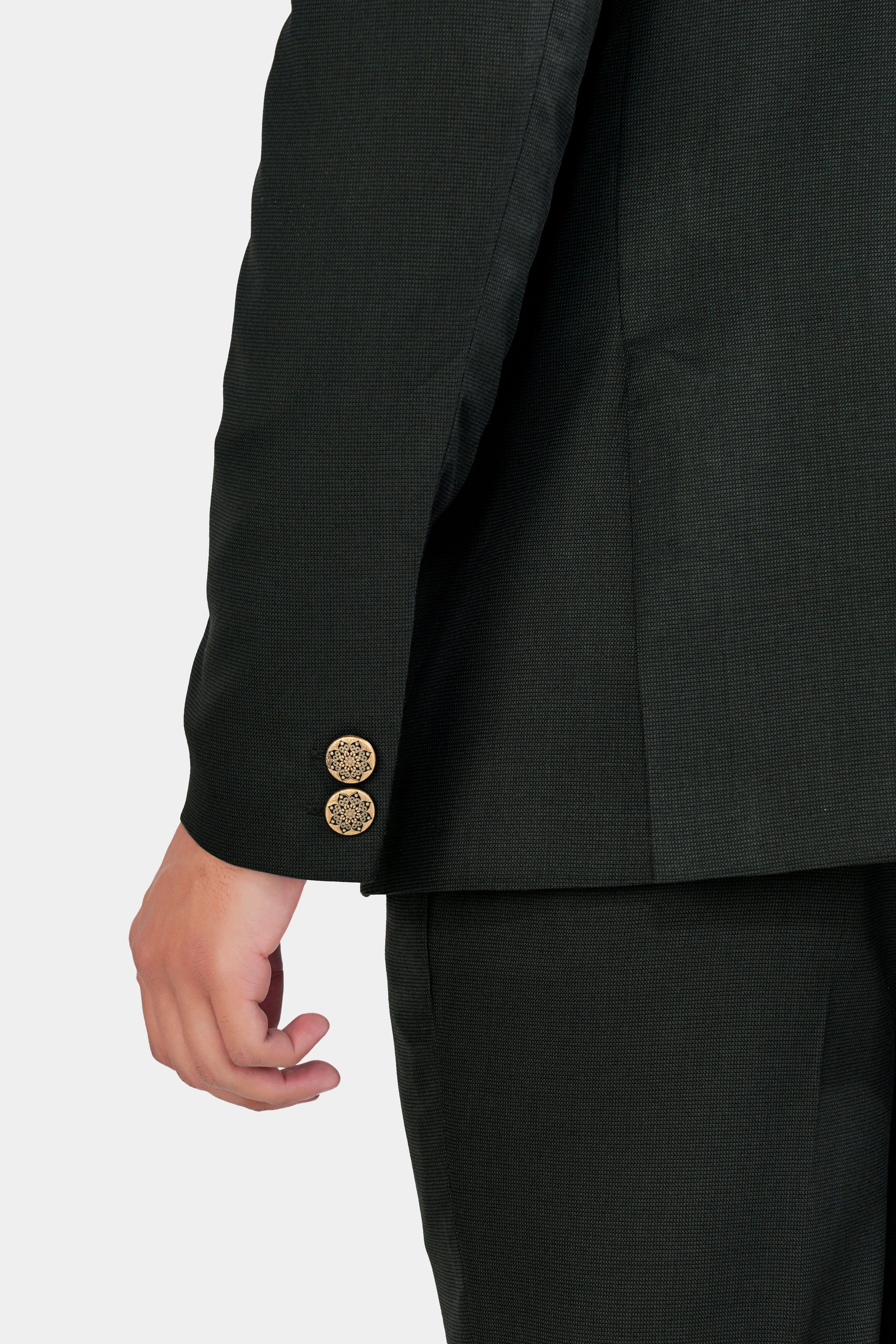 Kaitoke Green Wool Rich Cross Buttoned Bandhgala Suit ST2961-CBG-36, ST2961-CBG-38, ST2961-CBG-40, ST2961-CBG-42, ST2961-CBG-44, ST2961-CBG-46, ST2961-CBG-48, ST2961-CBG-50, ST2961-CBG-52, ST2961-CBG-54, ST2961-CBG-56, ST2961-CBG-58, ST2961-CBG-60