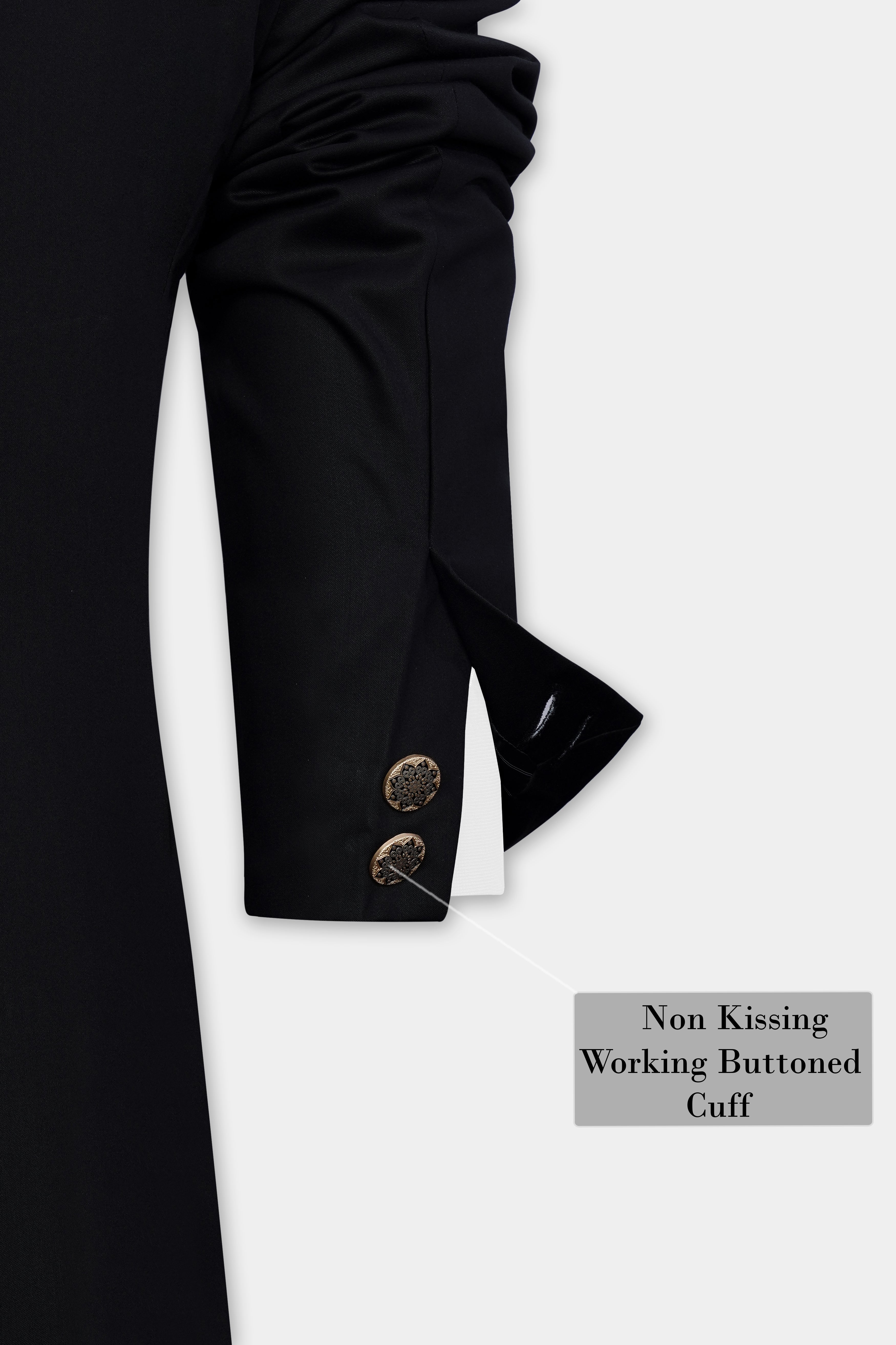 Jade Black Wool Rich Bandhgala Designer Suit ST2979-D174-36, ST2979-D174-38, ST2979-D174-40, ST2979-D174-42, ST2979-D174-44, ST2979-D174-46, ST2979-D174-48, ST2979-D174-50, ST2979-D174-52, ST2979-D174-54, ST2979-D174-56, ST2979-D174-58, ST2979-D174-60