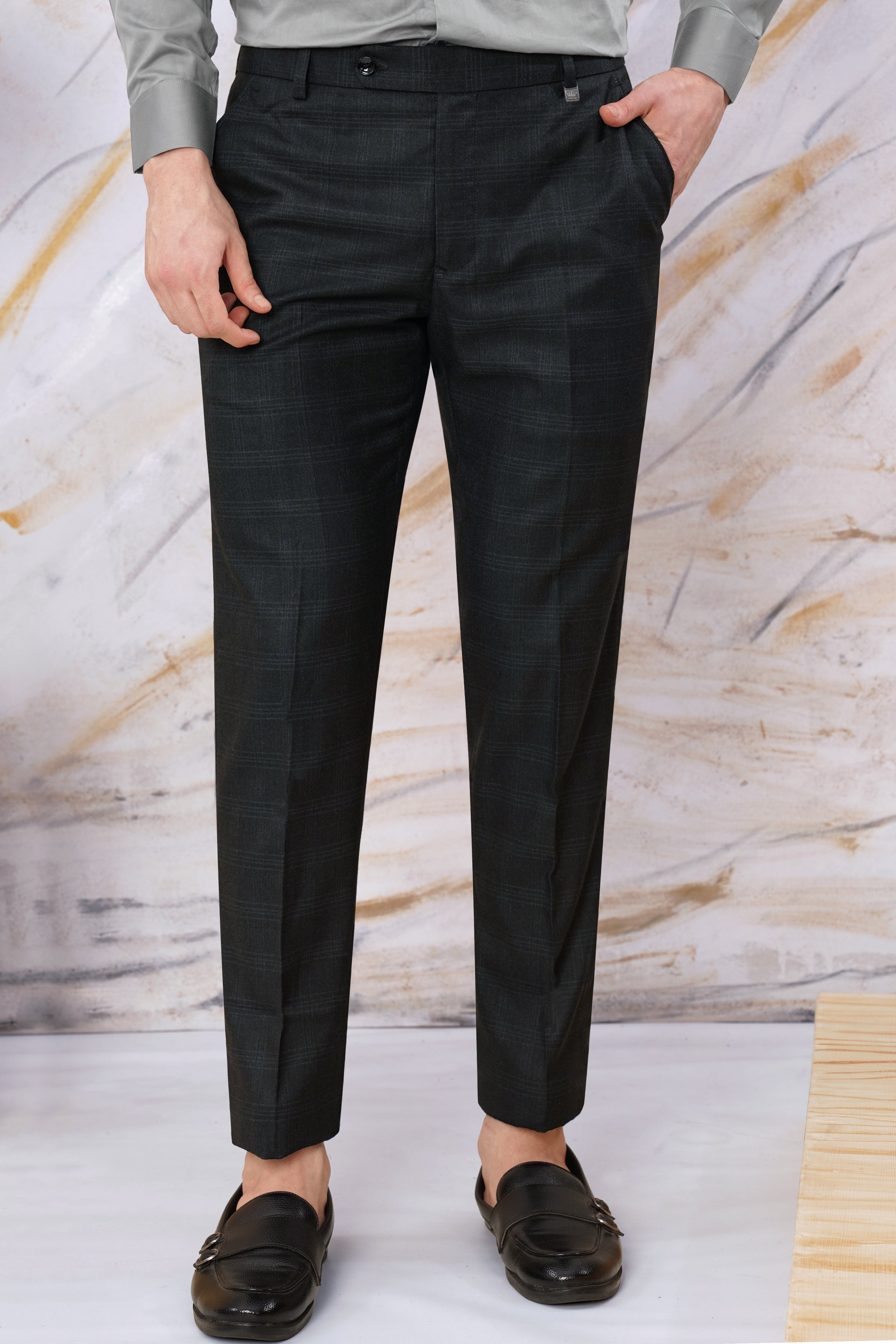 Onyx Black Subtle Checkered Wool Rich Double Breasted Suit ST2999-DB-36, ST2999-DB-38, ST2999-DB-40, ST2999-DB-42, ST2999-DB-44, ST2999-DB-46, ST2999-DB-48, ST2999-DB-50, ST2999-DB-52, ST2999-DB-54, ST2999-DB-56, ST2999-DB-58, ST2999-DB-60