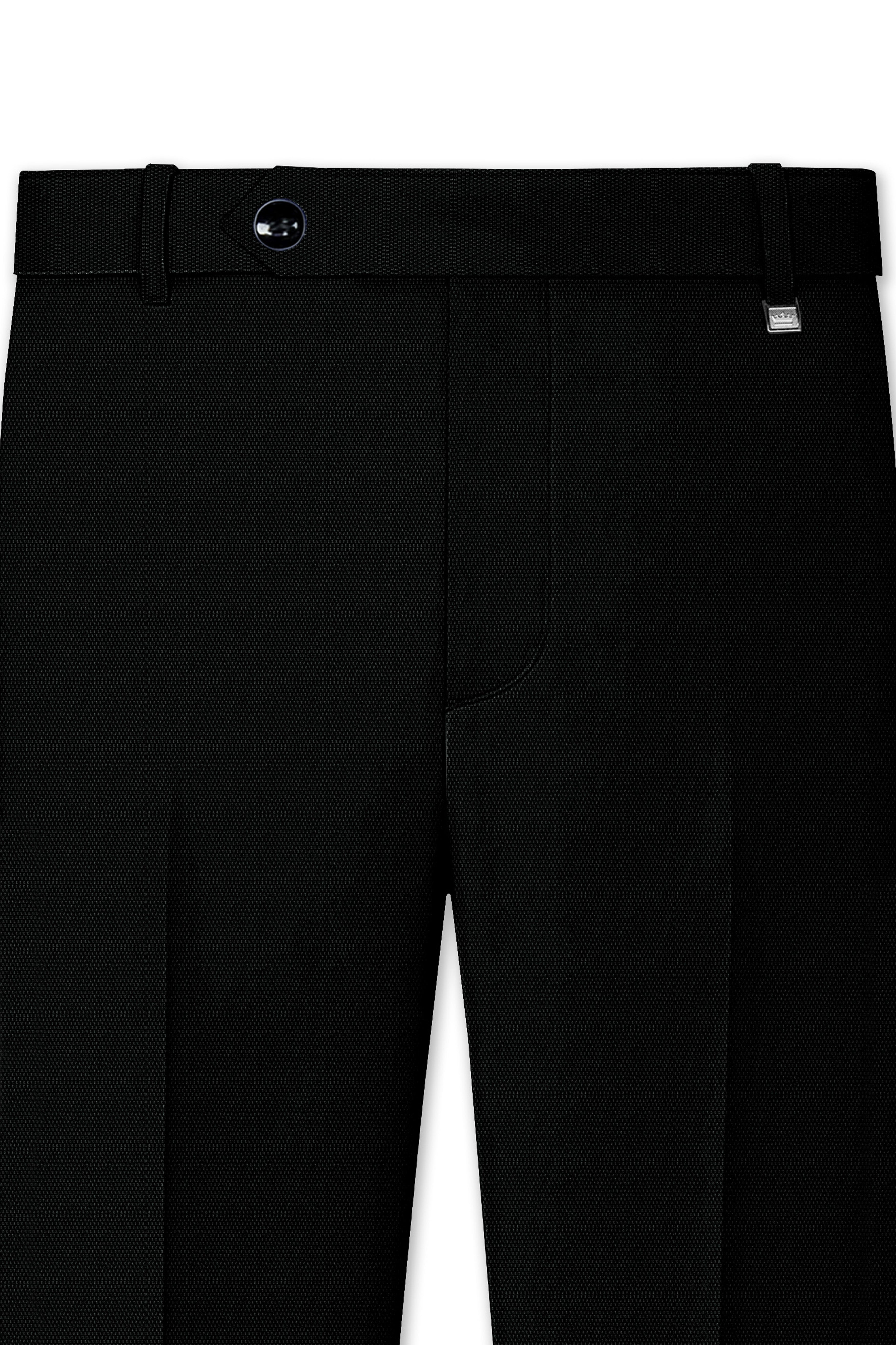 Jade Black Wool Rich Single Breasted Suit