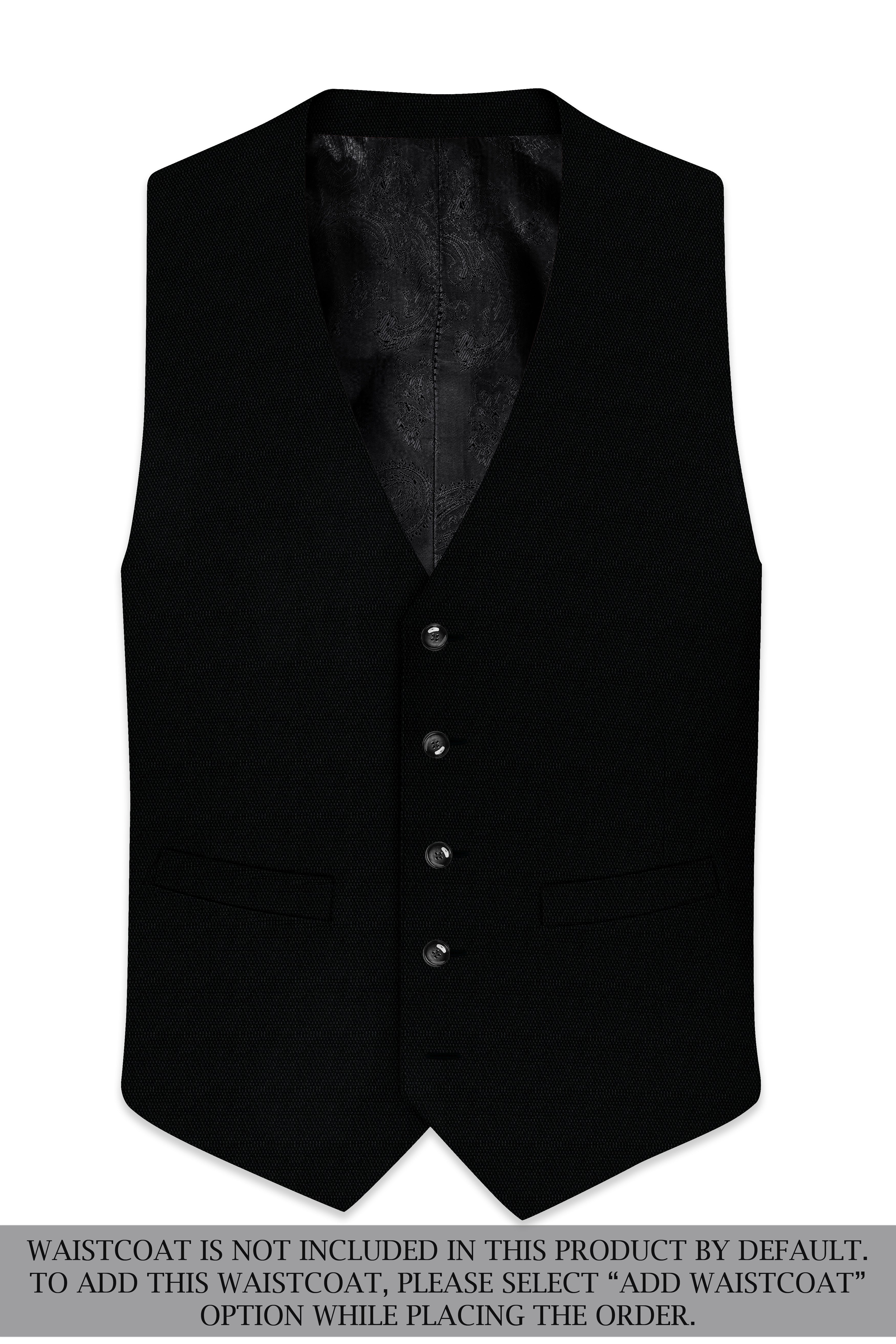 Jade Black Wool Rich Single Breasted Suit