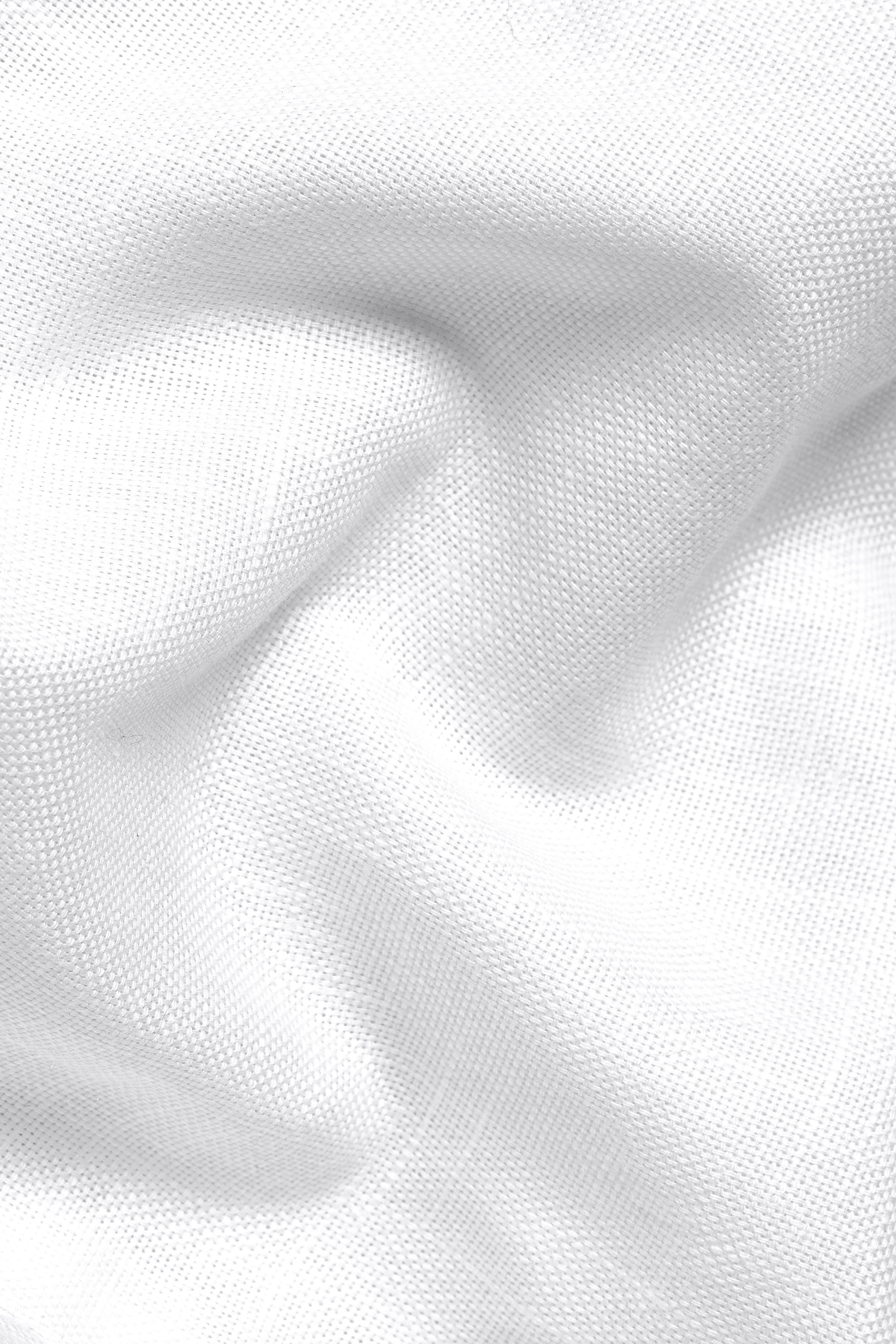 Bright White with Black Stretchable Hand Painted Luxurious Linen Designer Suit