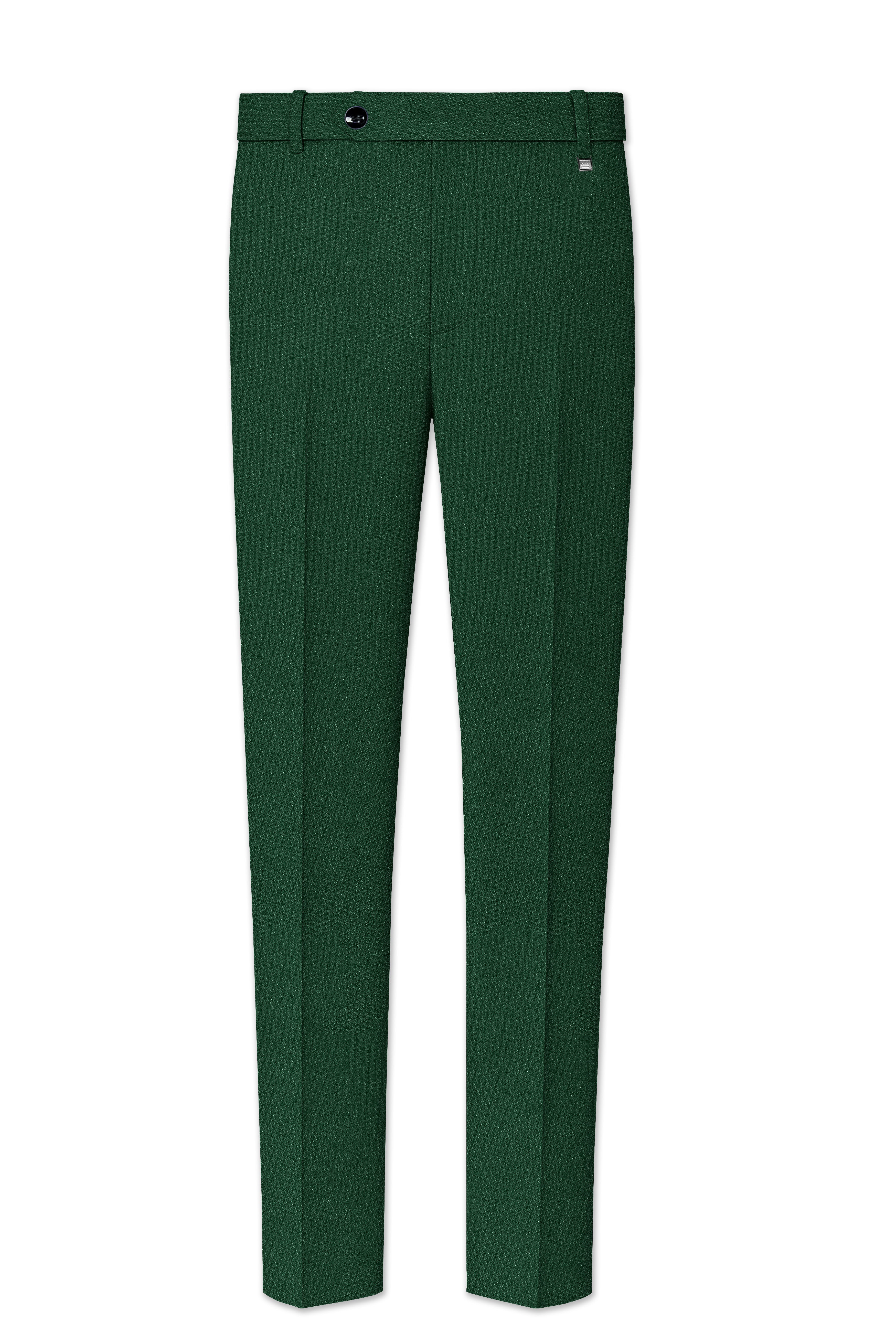 Basil Green Wool Rich Double-Breasted Suit