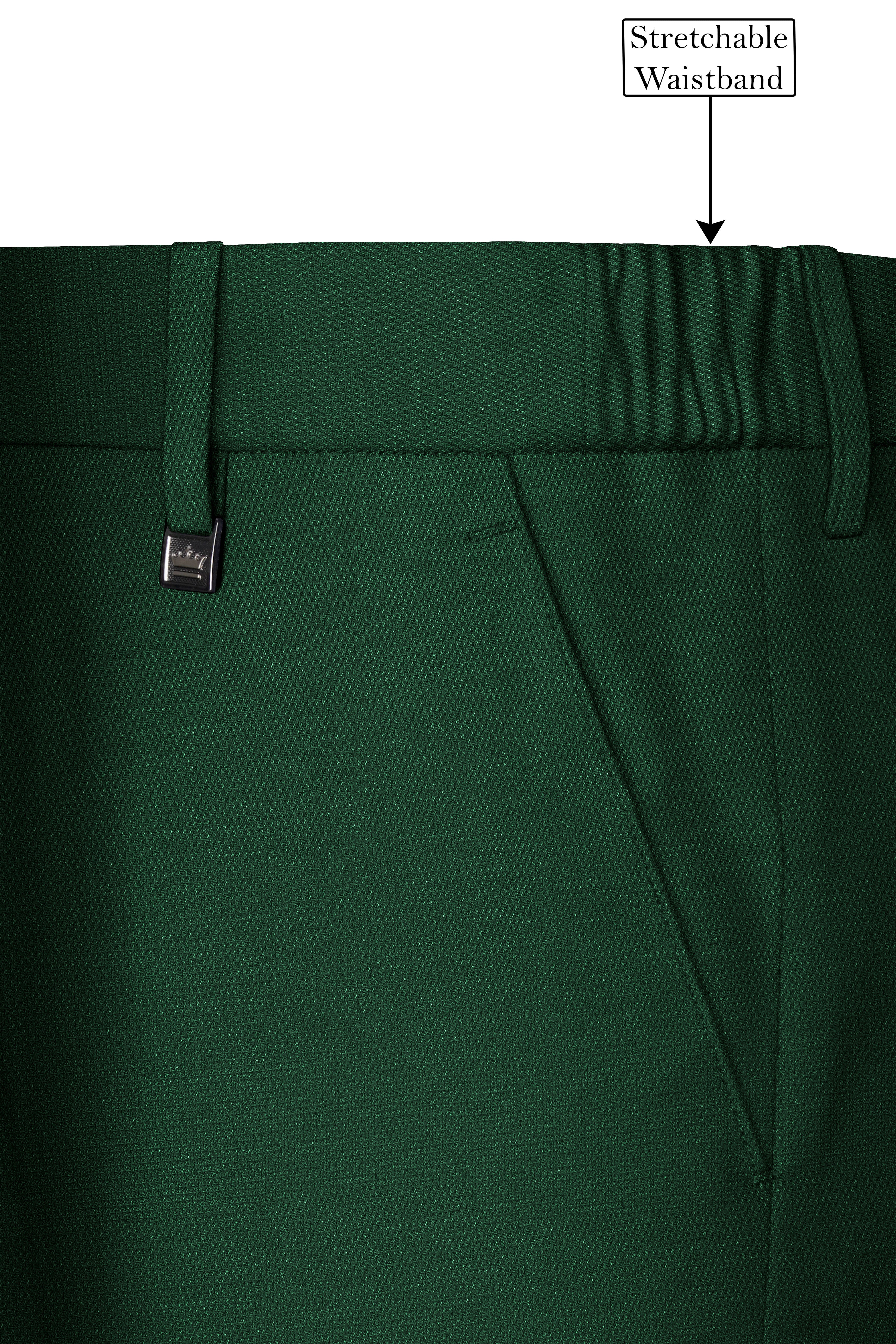 Basil Green Wool Rich Double-Breasted Suit