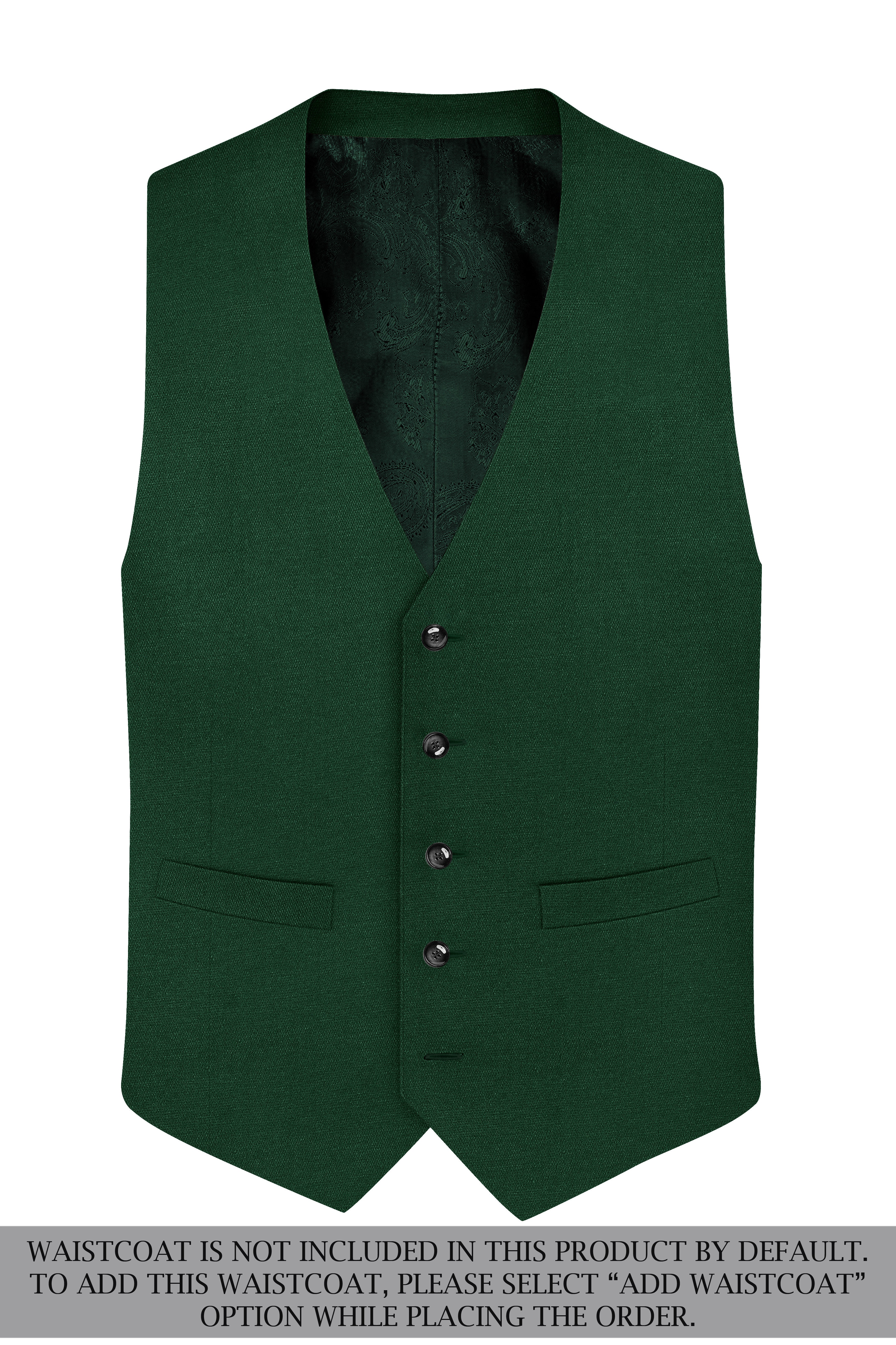 Basil Green Wool Rich Double-Breasted Suit