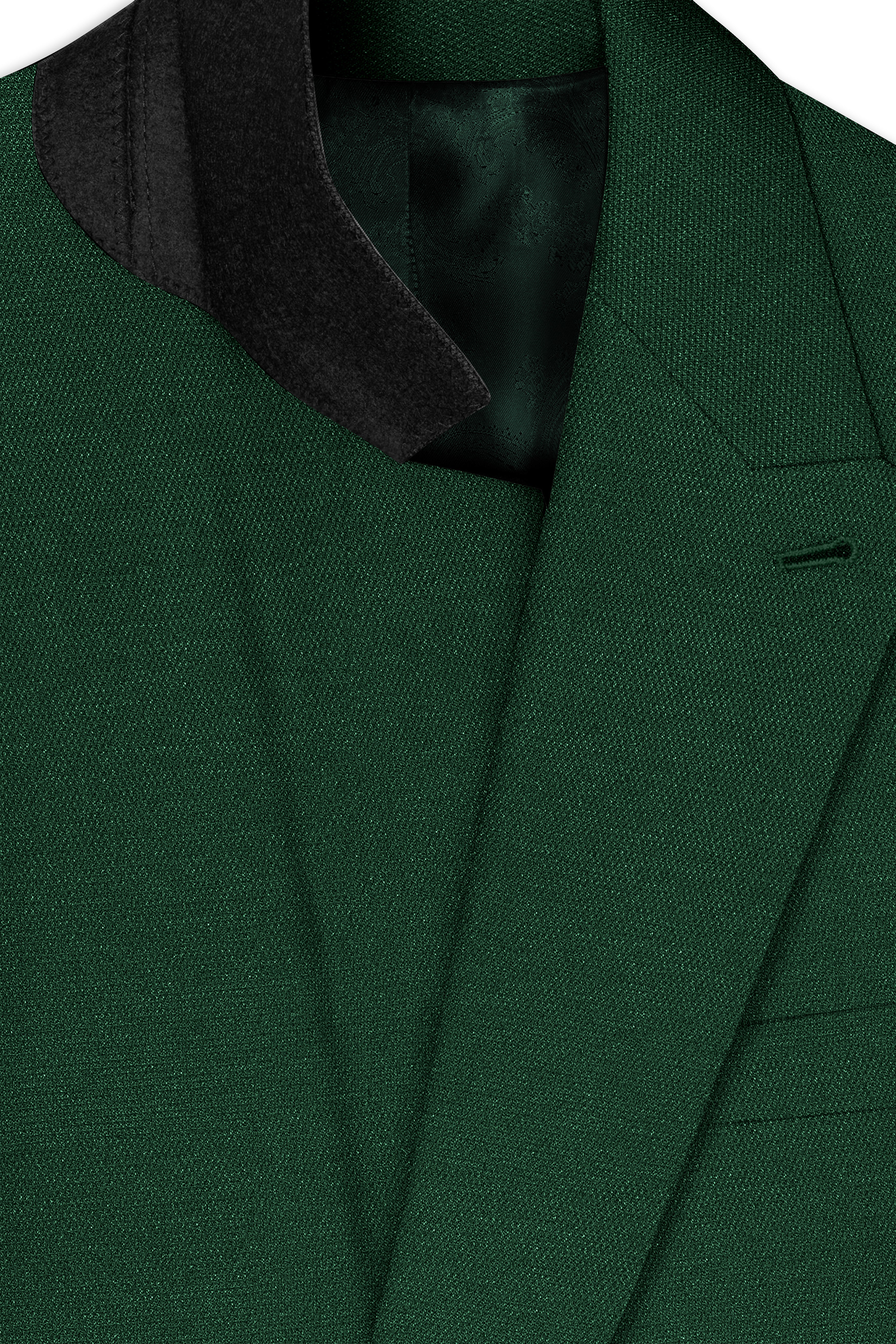 Basil Green Wool Rich Double-Breasted Suit
