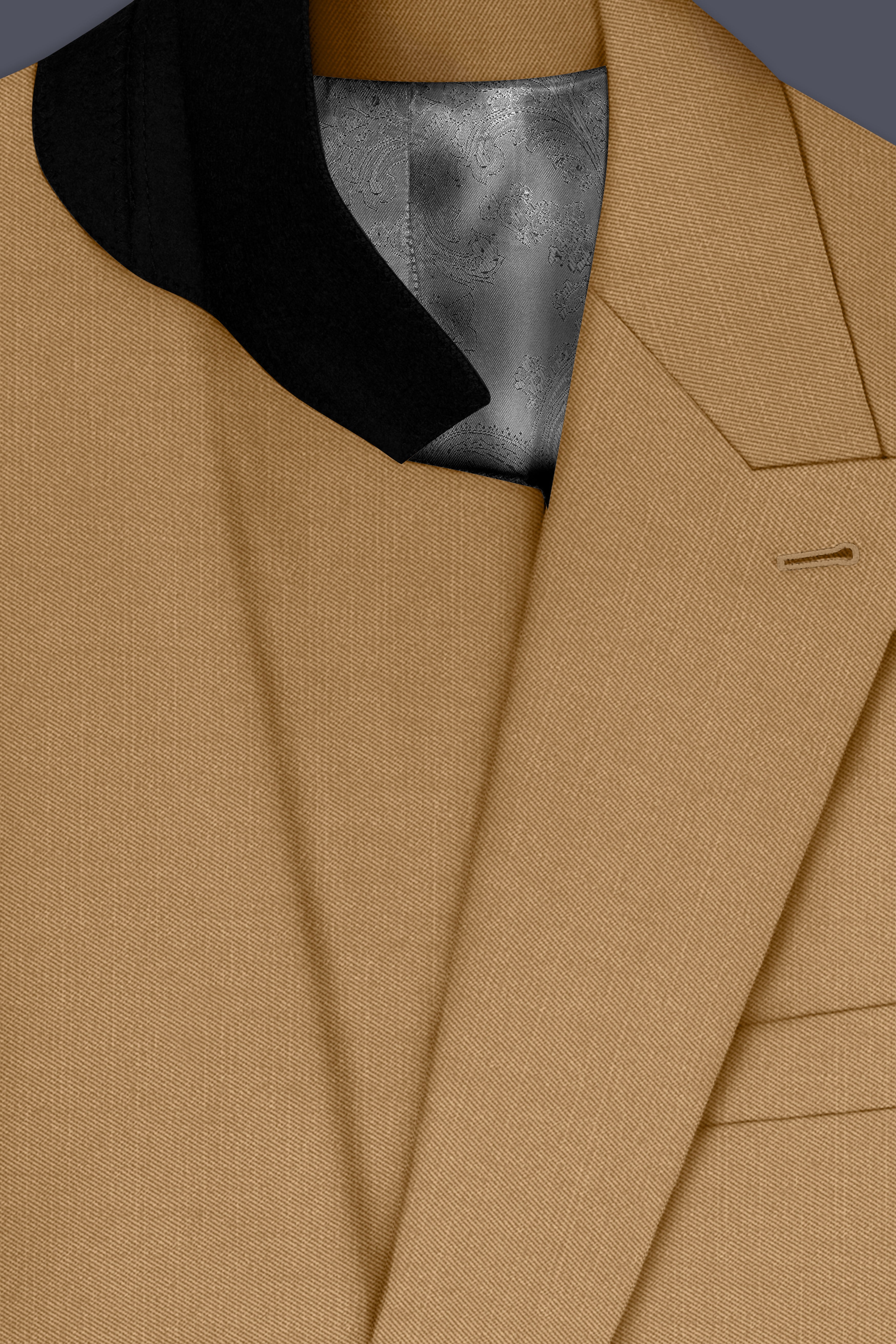 Twine Beige Wool Rich Double Breasted Suit