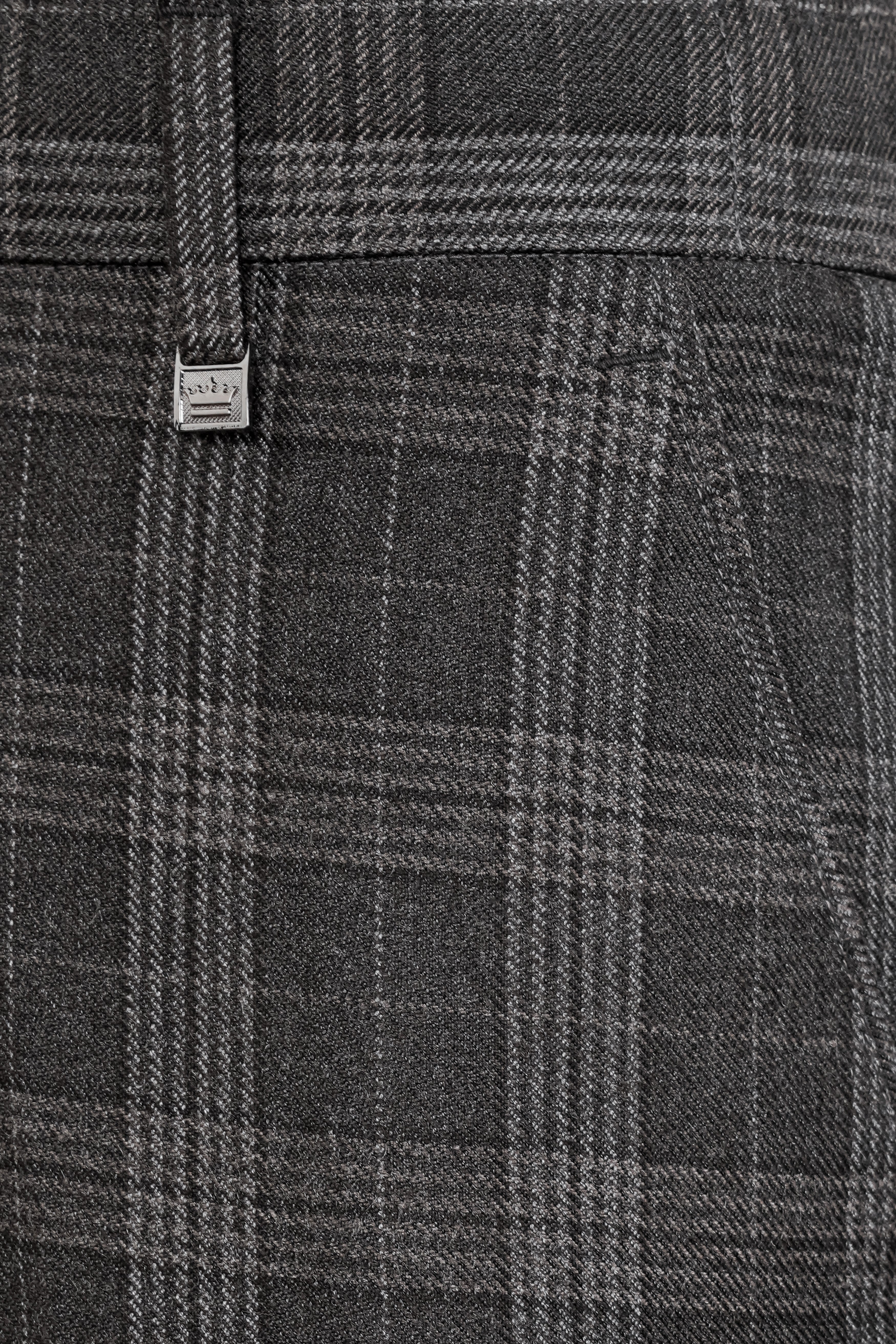 Iridium Gray Plaid Tweed Double Breasted Sports Suit