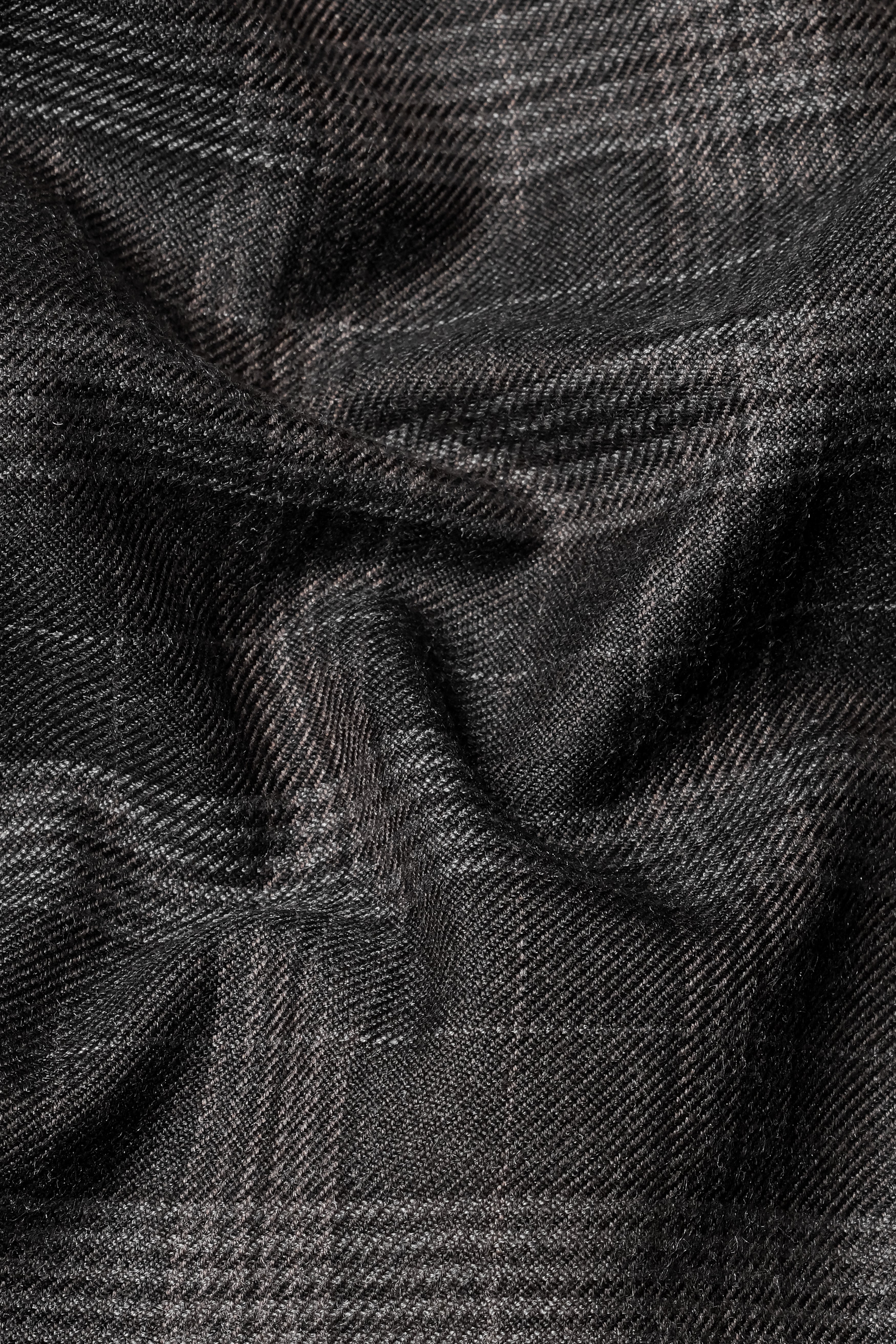 Iridium Gray Plaid Tweed Double Breasted Sports Suit
