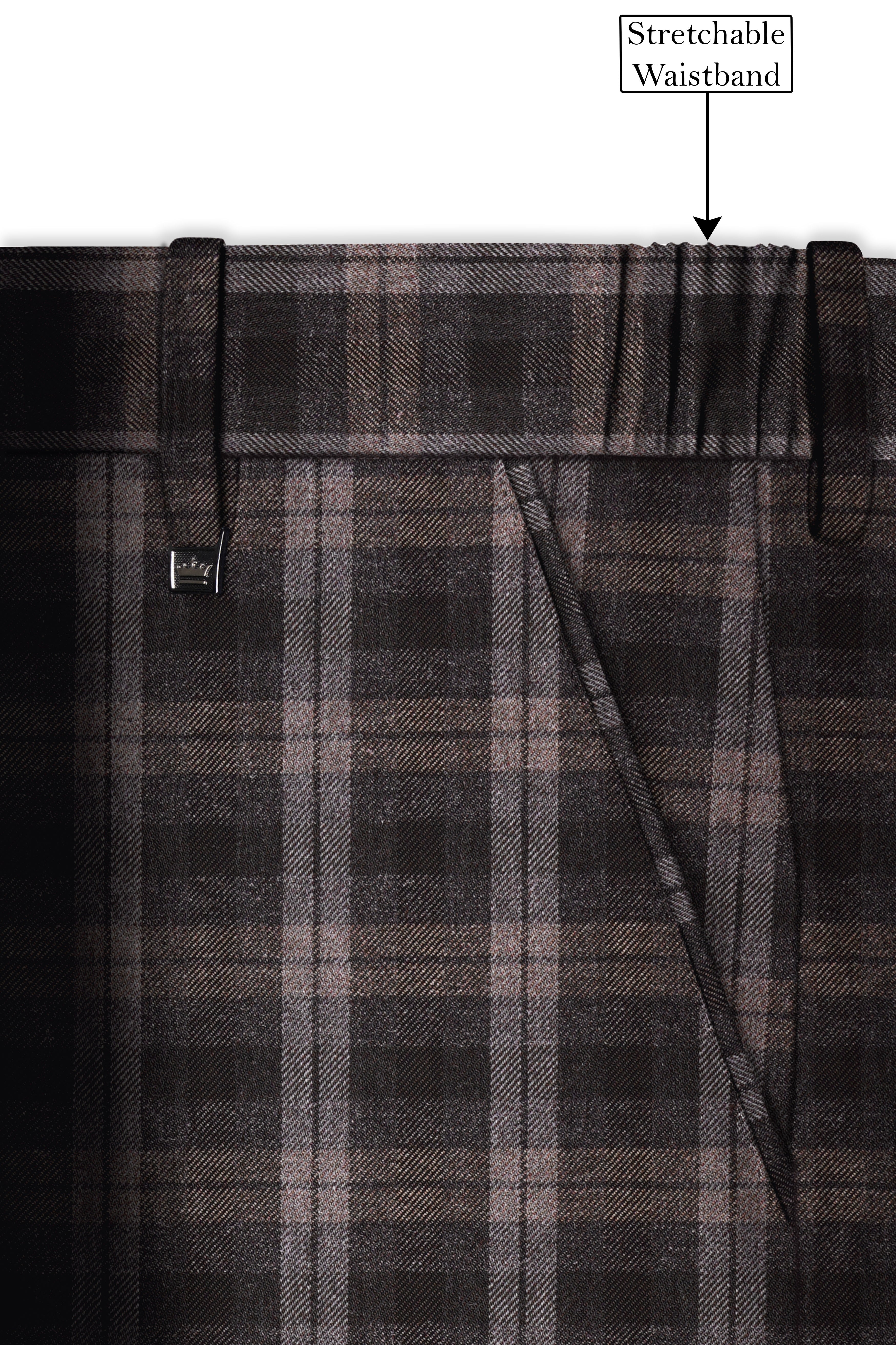 Zeus Black and Concord Gray Plaid Tweed Double Breasted Sports Suit