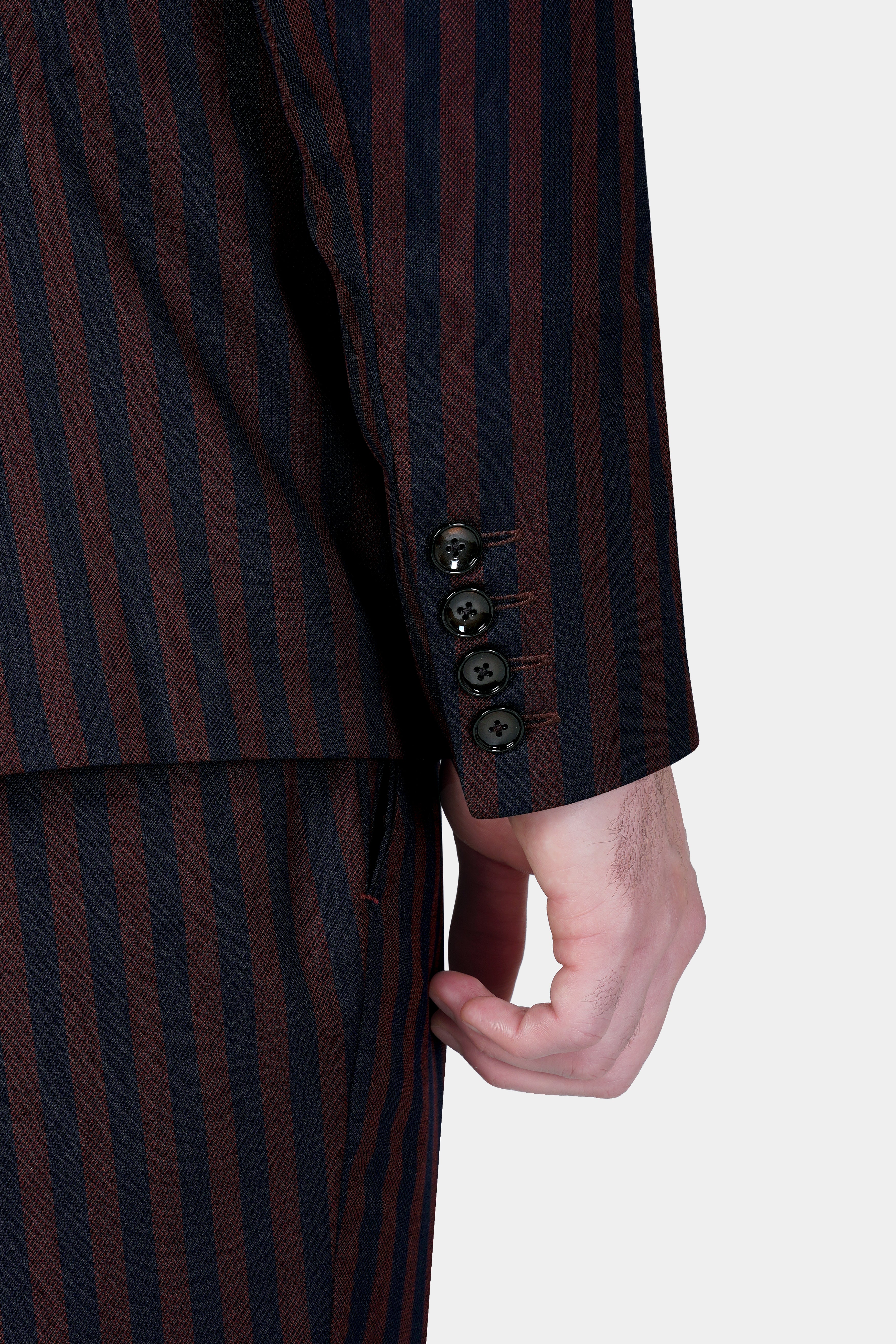 Gondola Brown and Mirage Blue Striped Wool Rich Double Breasted Sports Suit ST3114-DB-PP-36, ST3114-DB-PP-38, ST3114-DB-PP-40, ST3114-DB-PP-42, ST3114-DB-PP-44, ST3114-DB-PP-46, ST3114-DB-PP-48, ST3114-DB-PP-50, ST3114-DB-PP-52, ST3114-DB-PP-54, ST3114-DB-PP-56, ST3114-DB-PP-58, ST3114-DB-PP-60