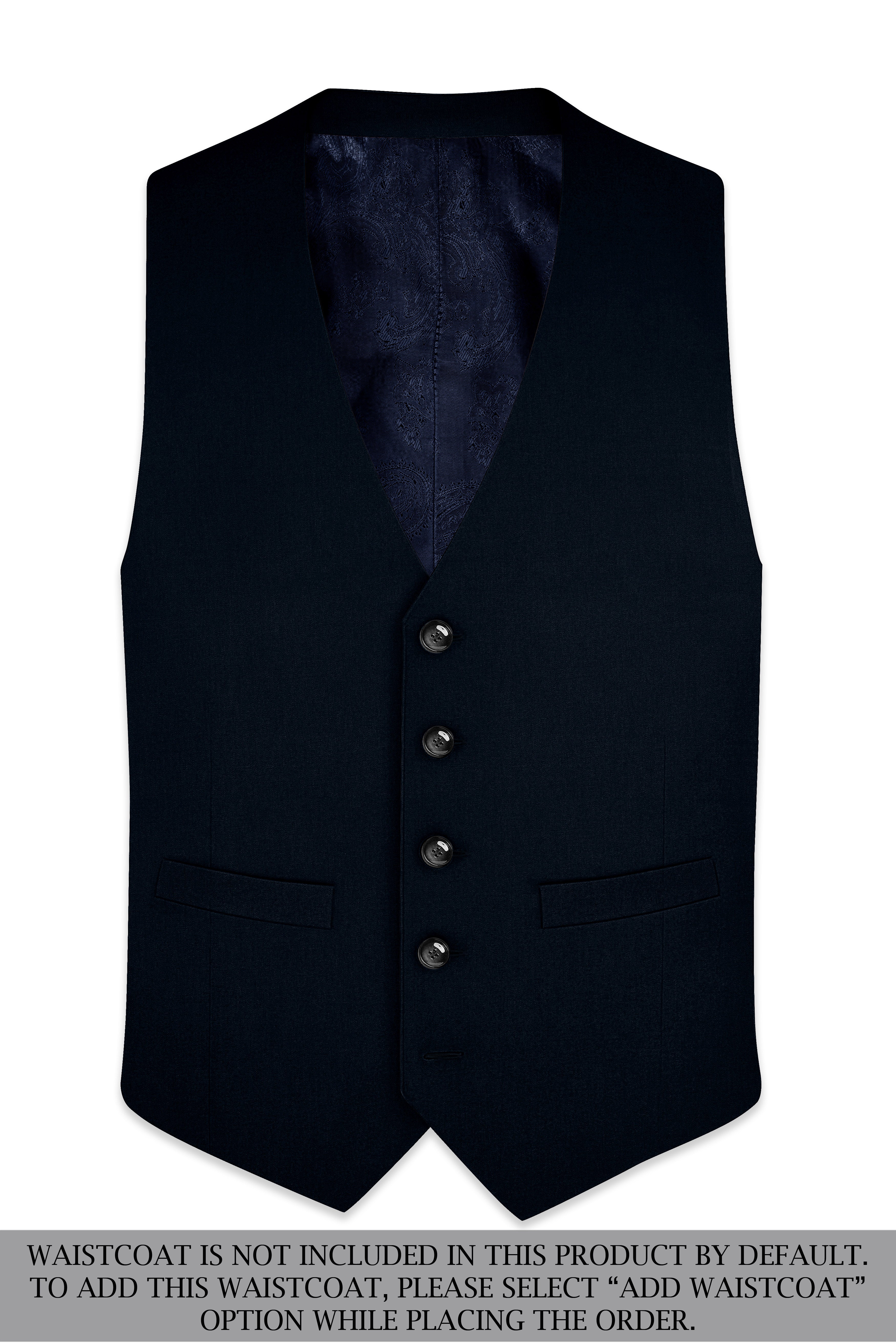 Bunker Blue Premium Cotton Double Breasted Suit