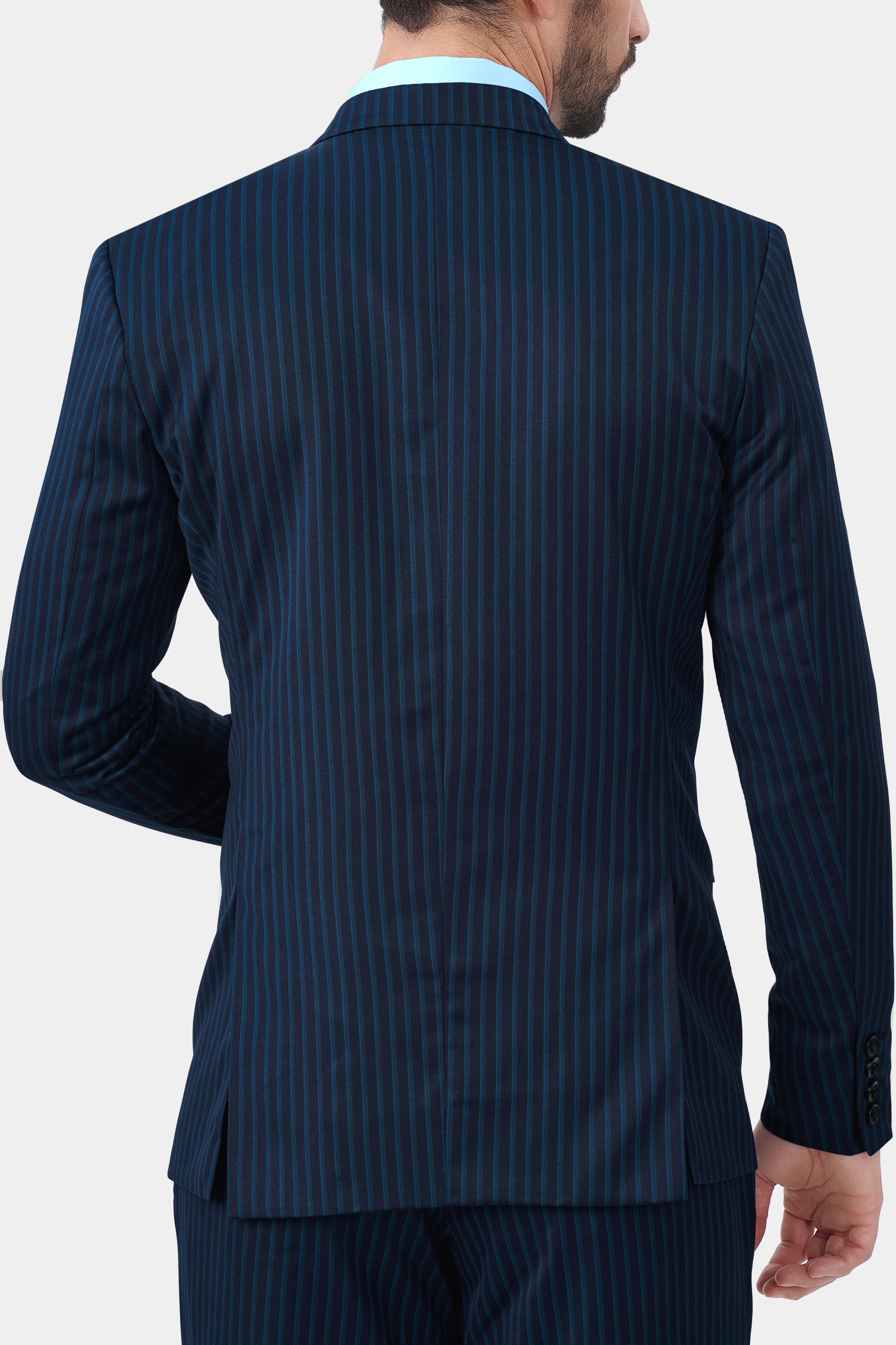 Ebony Blue and Marine Blue Pin Striped Wool Rich Suit ST3127-SB-36, ST3127-SB-38, ST3127-SB-40, ST3127-SB-42, ST3127-SB-44, ST3127-SB-46, ST3127-SB-48, ST3127-SB-50, ST3127-SB-52, ST3127-SB-54, ST3127-SB-56, ST3127-SB-58, ST3127-SB-60