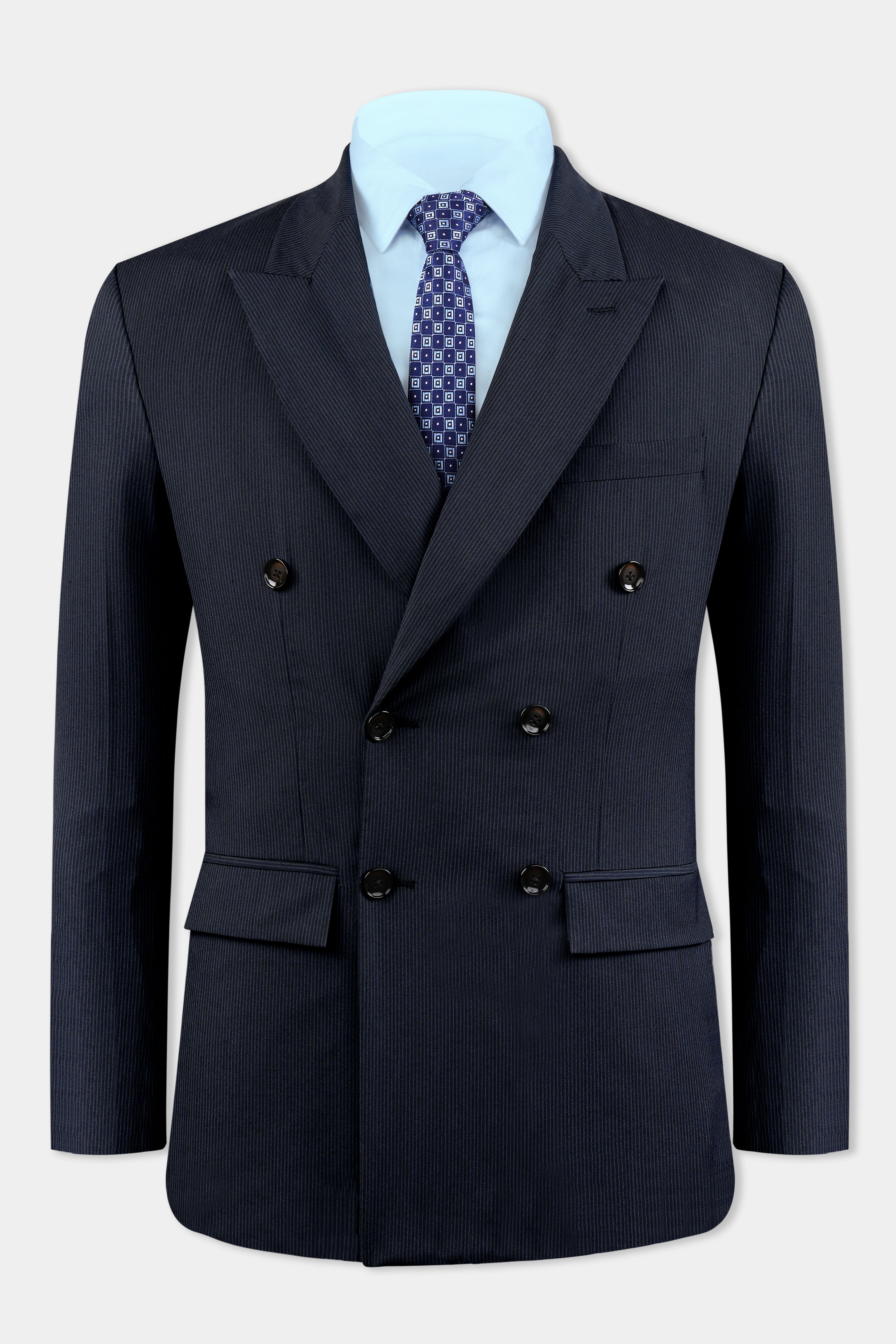 Charade Gray Wool Rich Double Breasted Suit ST3128-DB-36, ST3128-DB-38, ST3128-DB-40, ST3128-DB-42, ST3128-DB-44, ST3128-DB-46, ST3128-DB-48, ST3128-DB-50, ST3128-DB-52, ST3128-DB-54, ST3128-DB-56, ST3128-DB-58, ST3128-DB-60