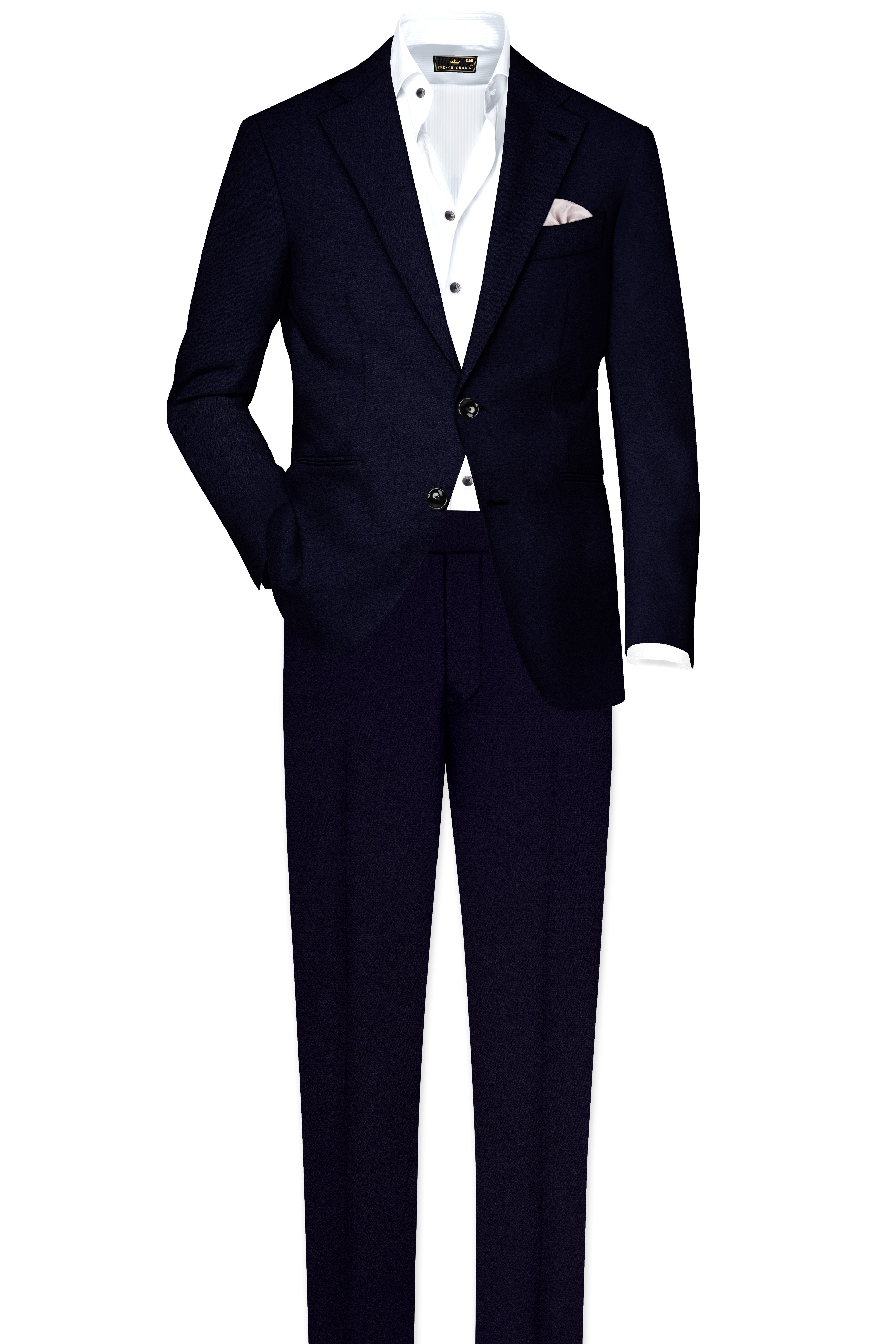 Vistaro-Korean Blue (The Best Blue We Have) Wool Rich Stretchable Traveler Suit