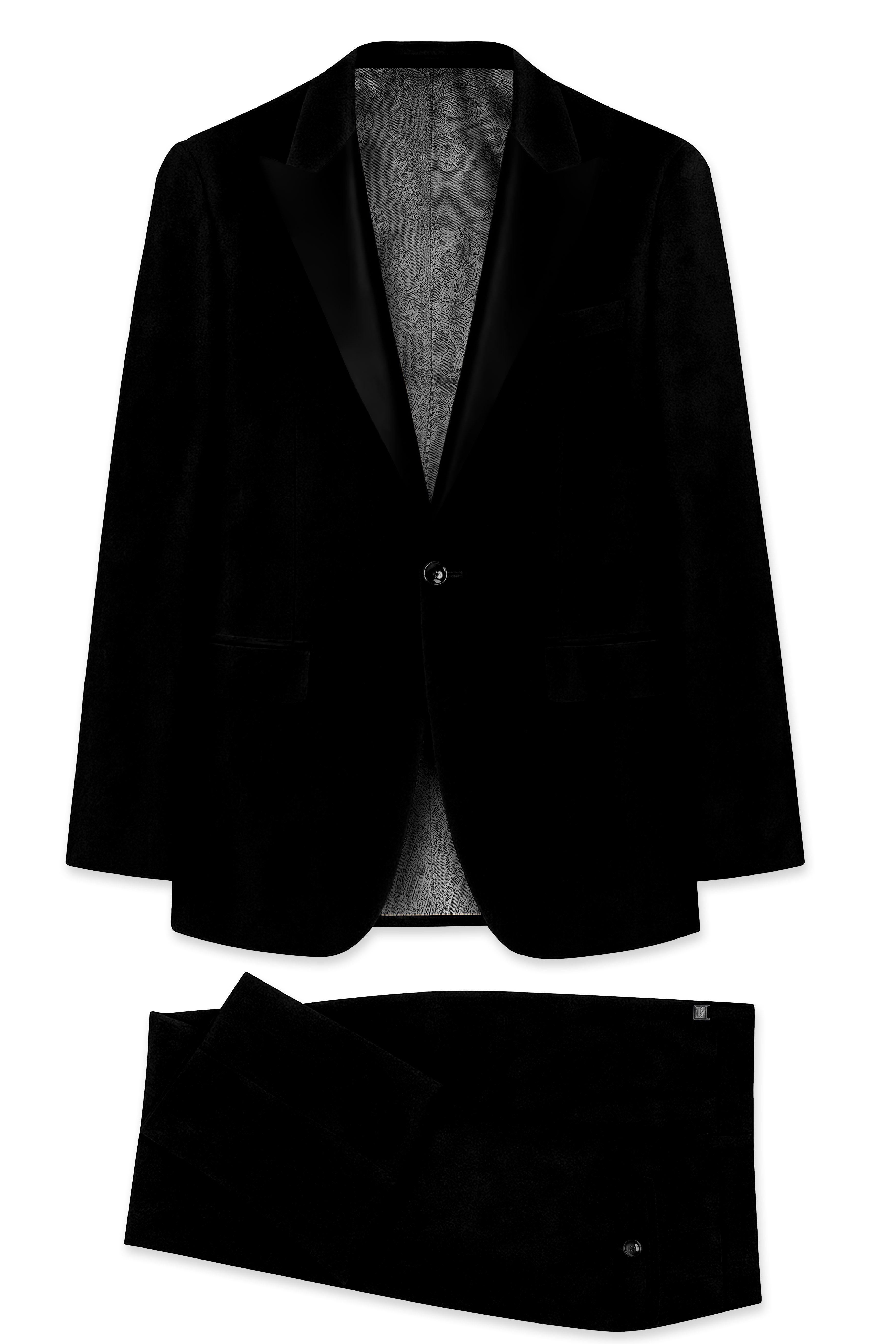 Jade Black Velvet Tuxedo Suit