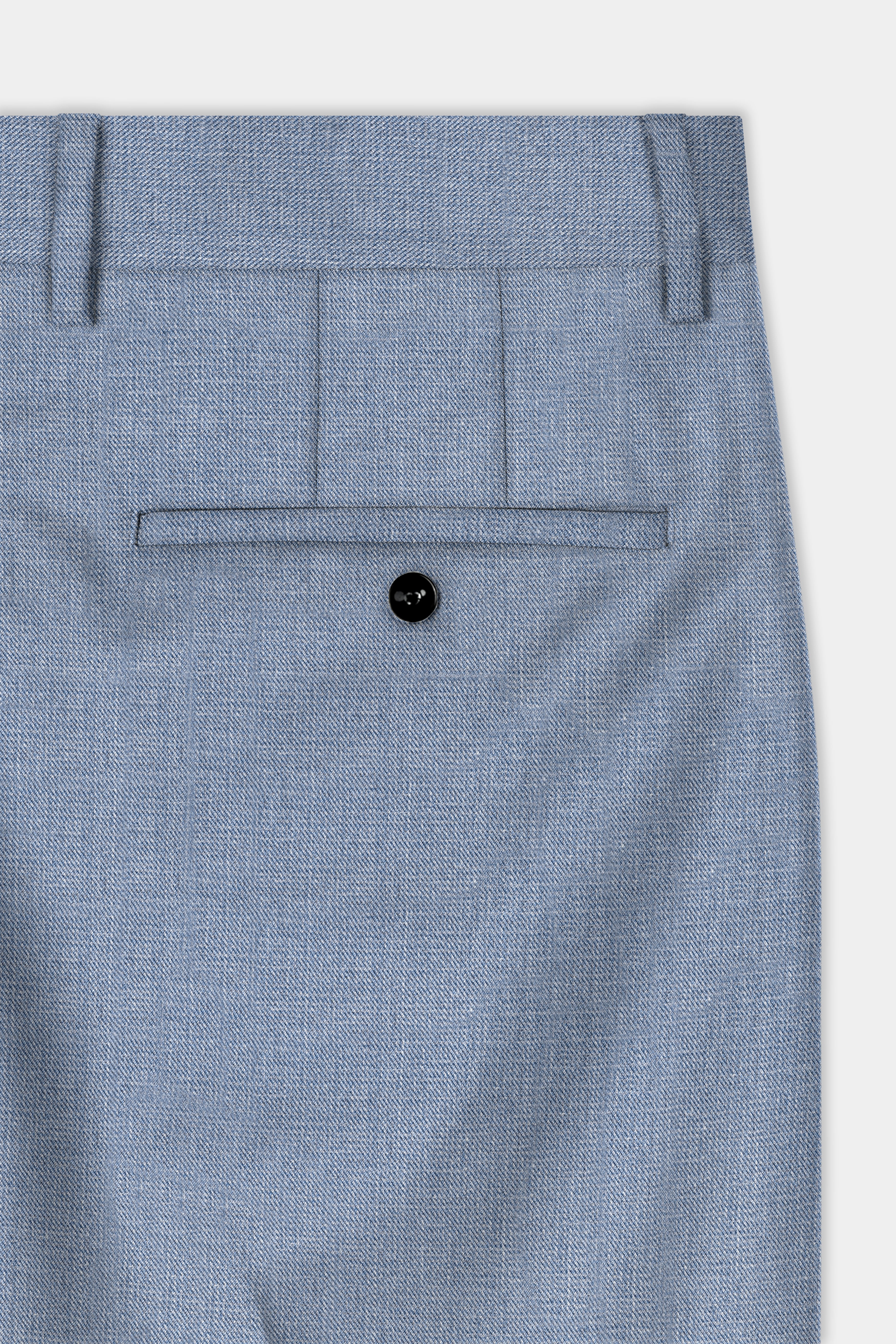 Bluish Windowpane Wool Rich Cross Placket Bandhgala Suit