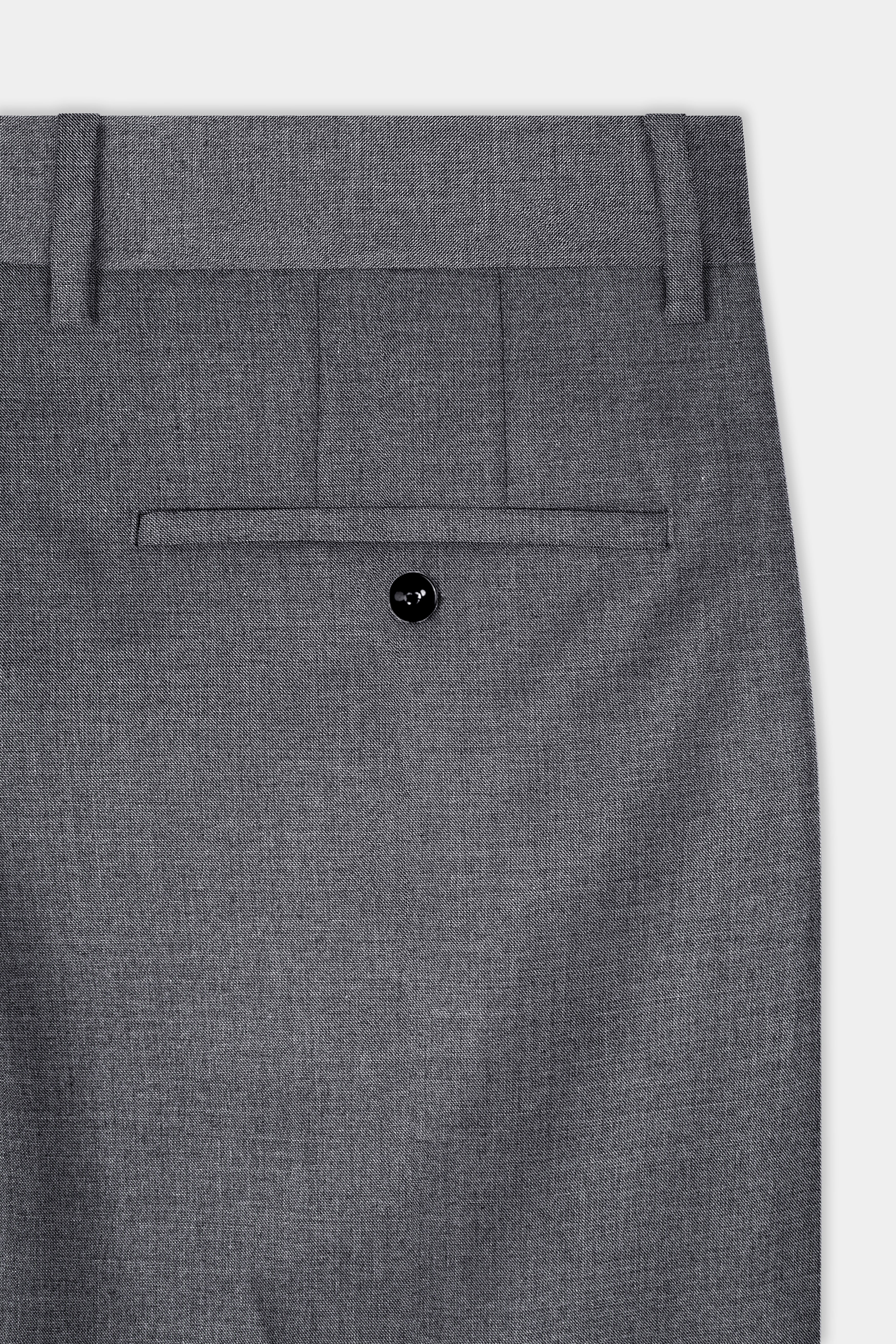 Vampire Gray Textured Wool Rich Bandhgala Suit