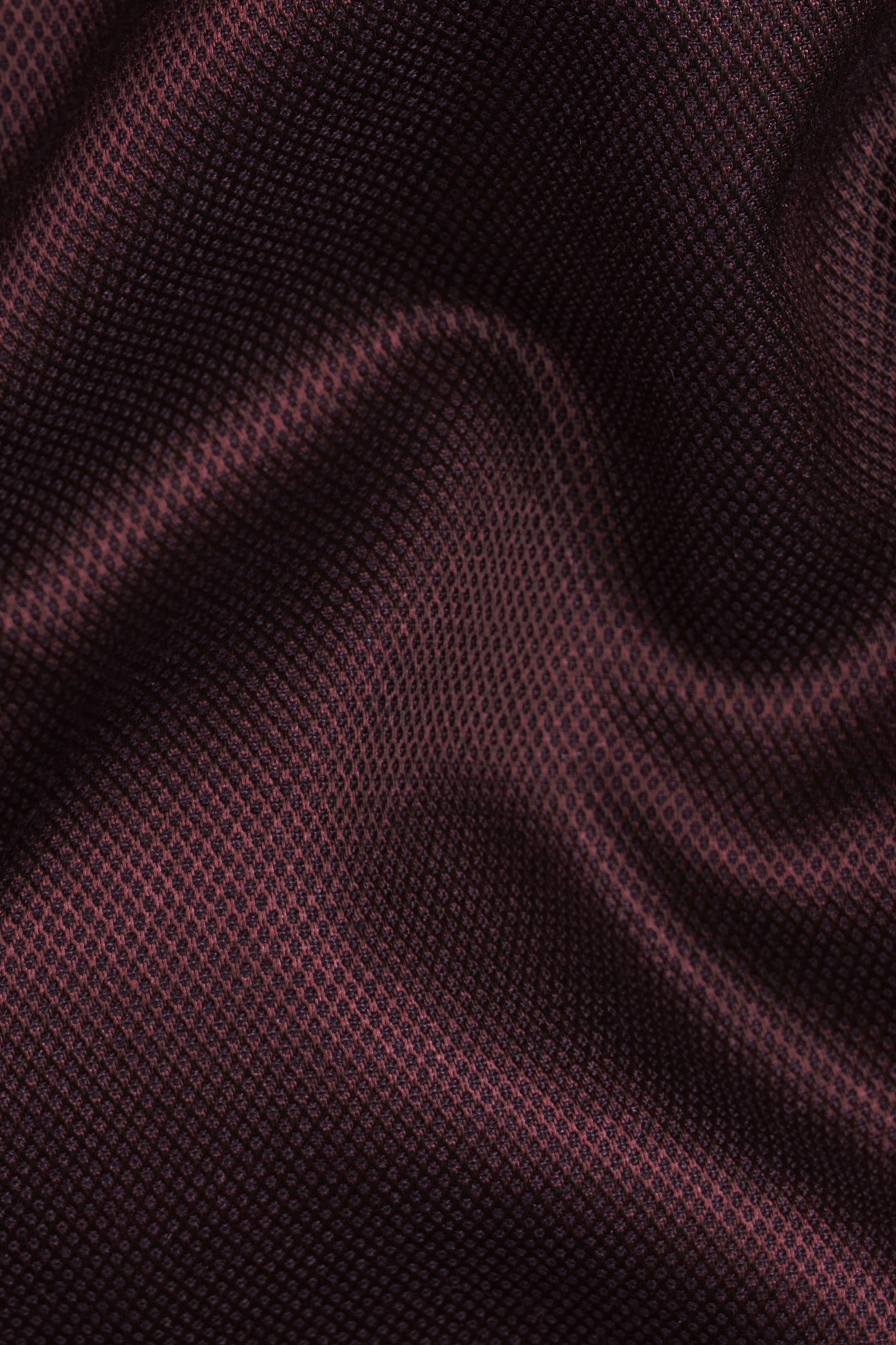 Eclipse Maroon Textured Wool Rich Bandhgala Suit