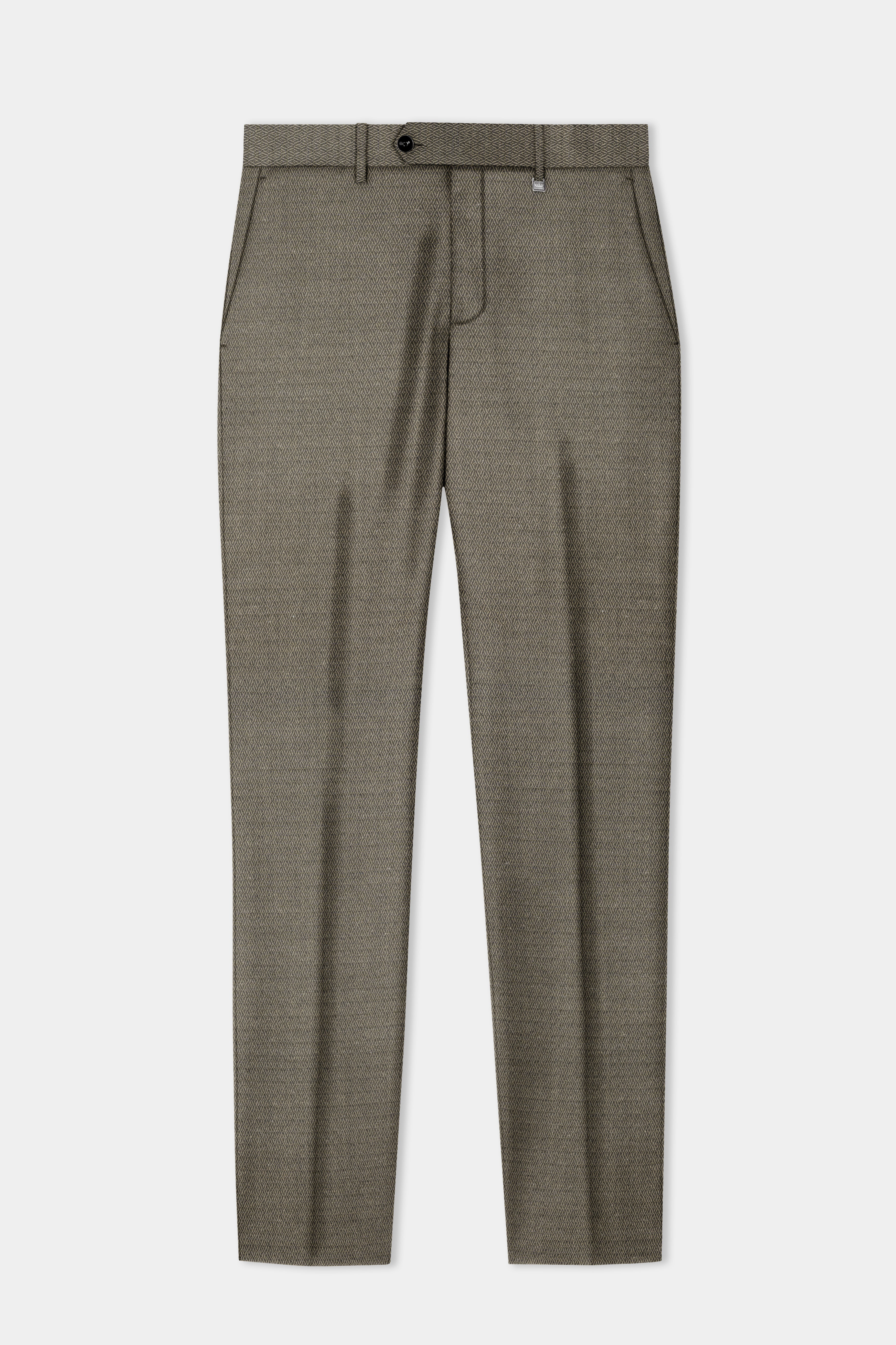 Wenge Brown Dobby Textured wool blend Double breasted Suit