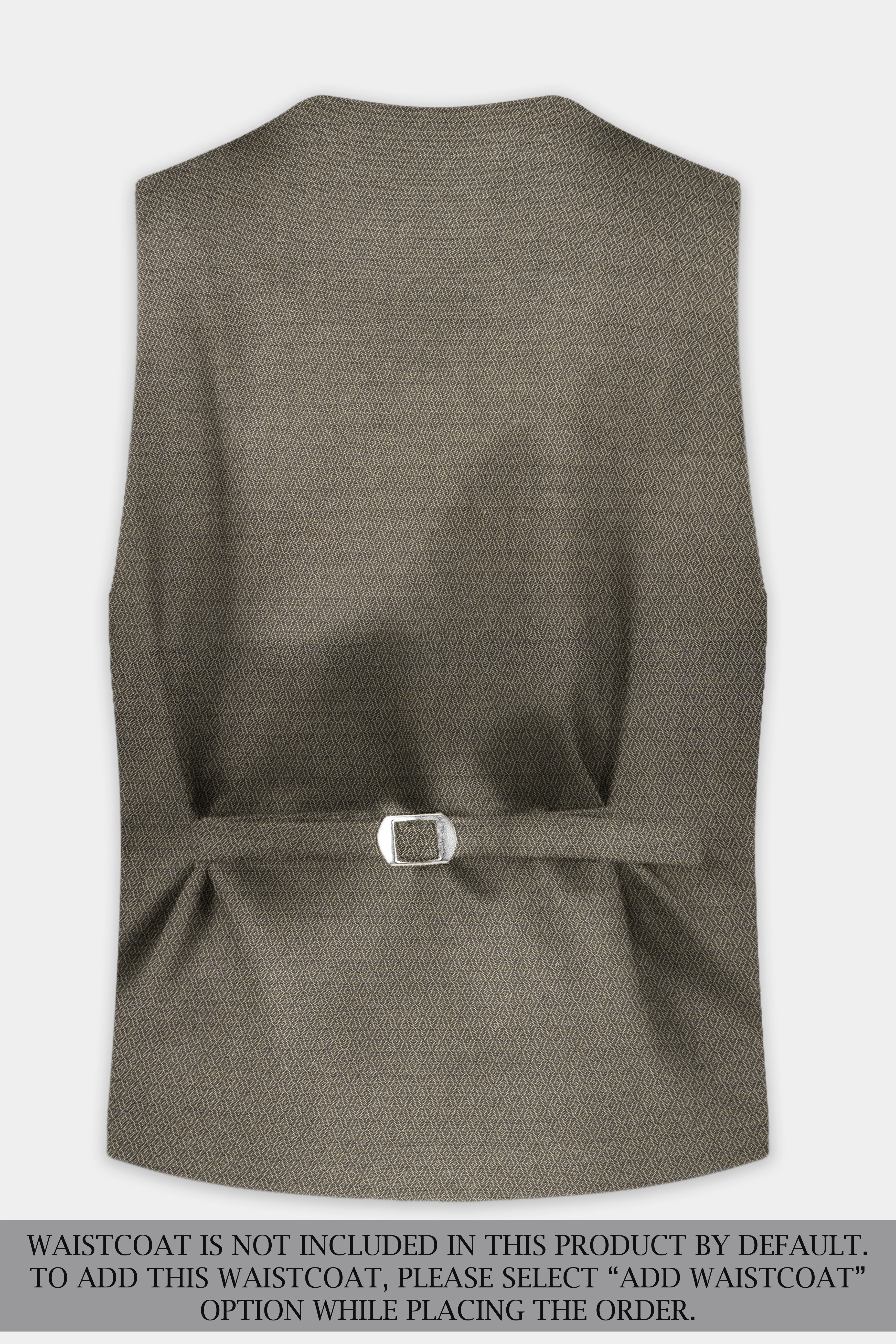 Wenge Brown Dobby Textured wool blend Double breasted Suit