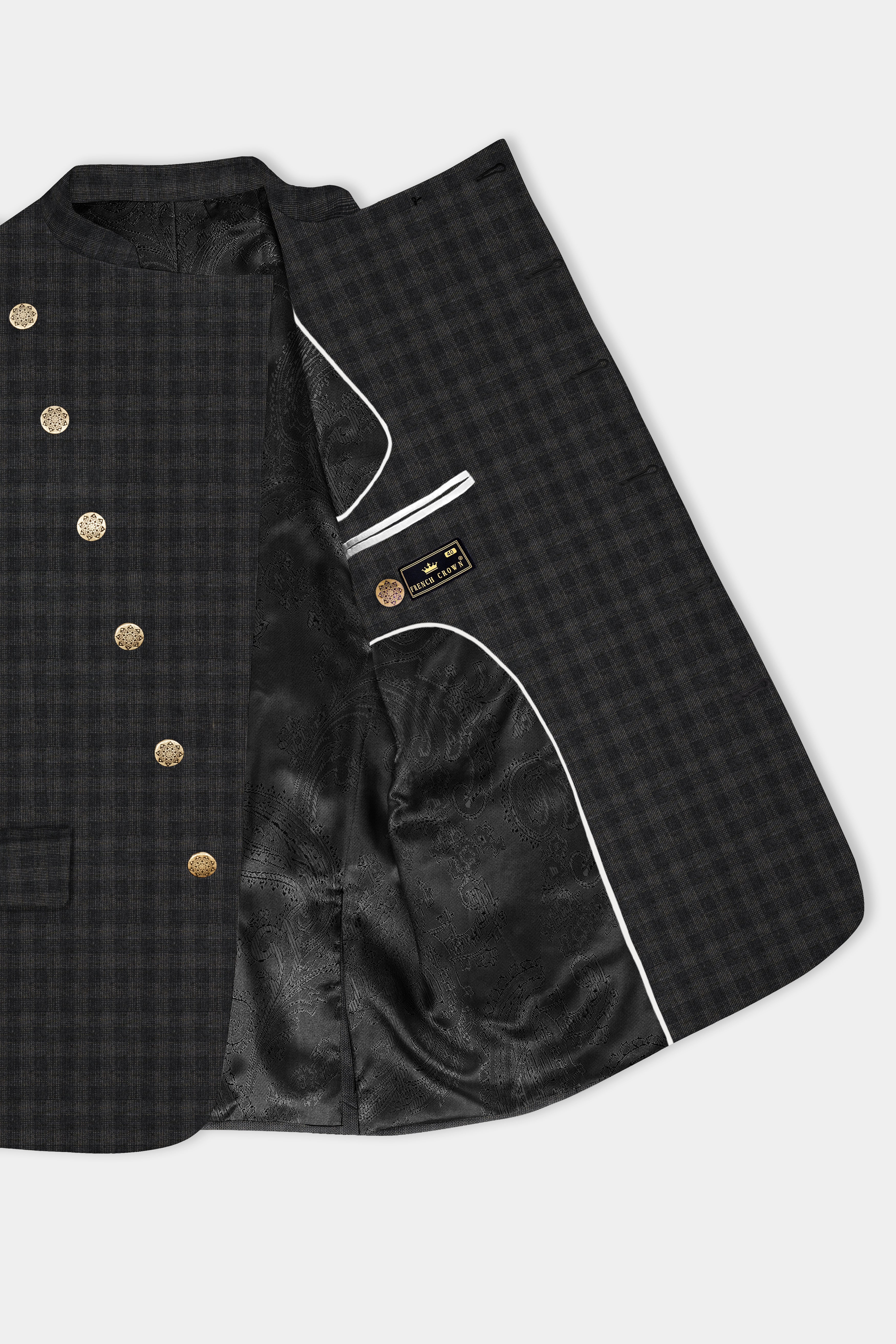 Thunder Gray Plaid Wool Rich Suit