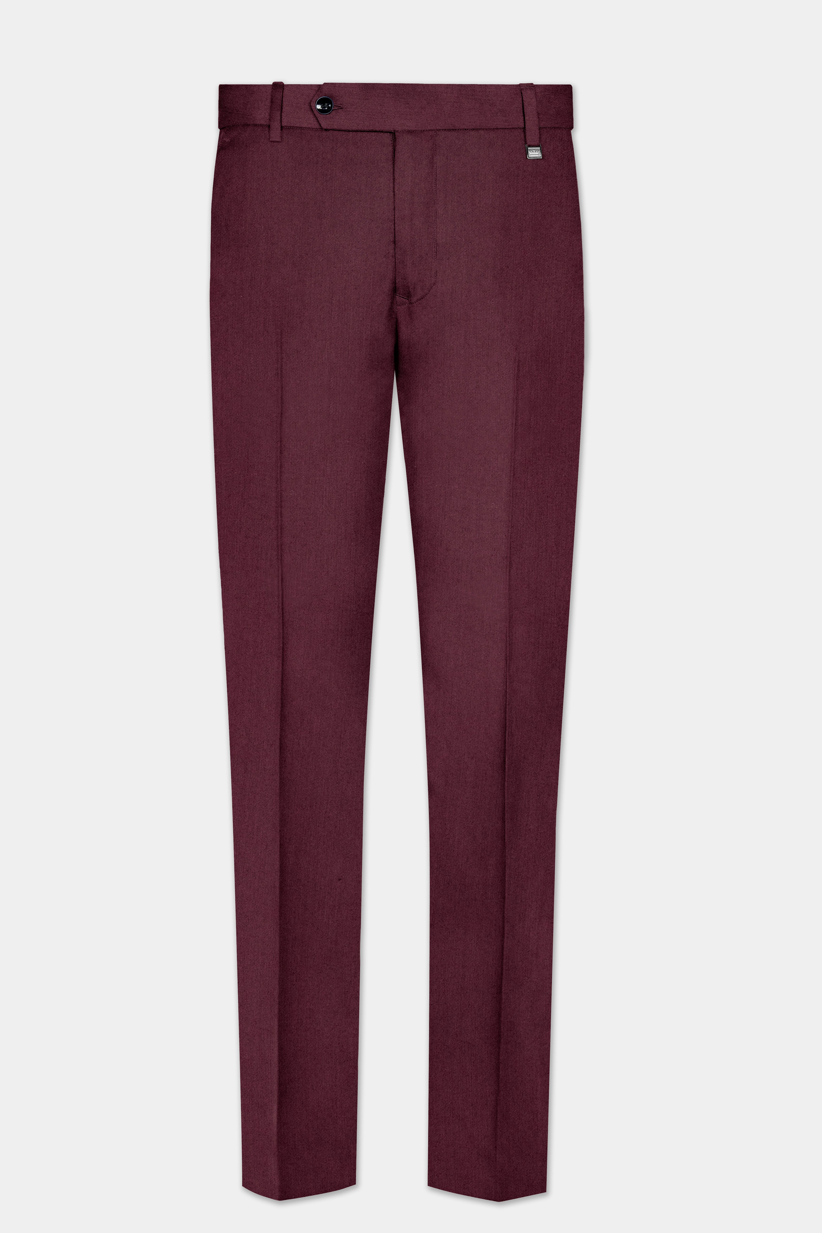 Tamarind Maroon Wool Blend Single Breasted Suit