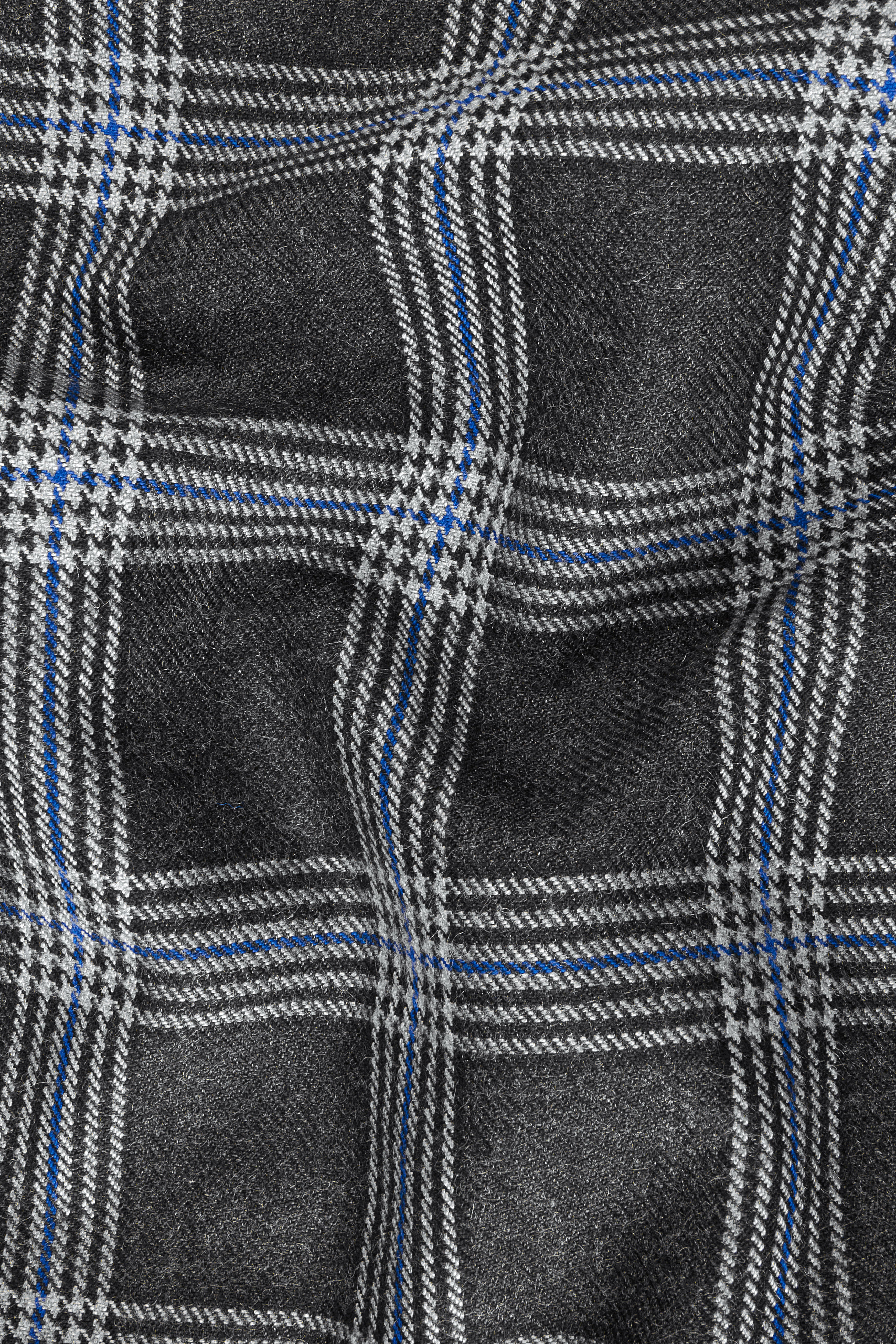 Iridium Gray Plaid Tweed Double Breasted Suit