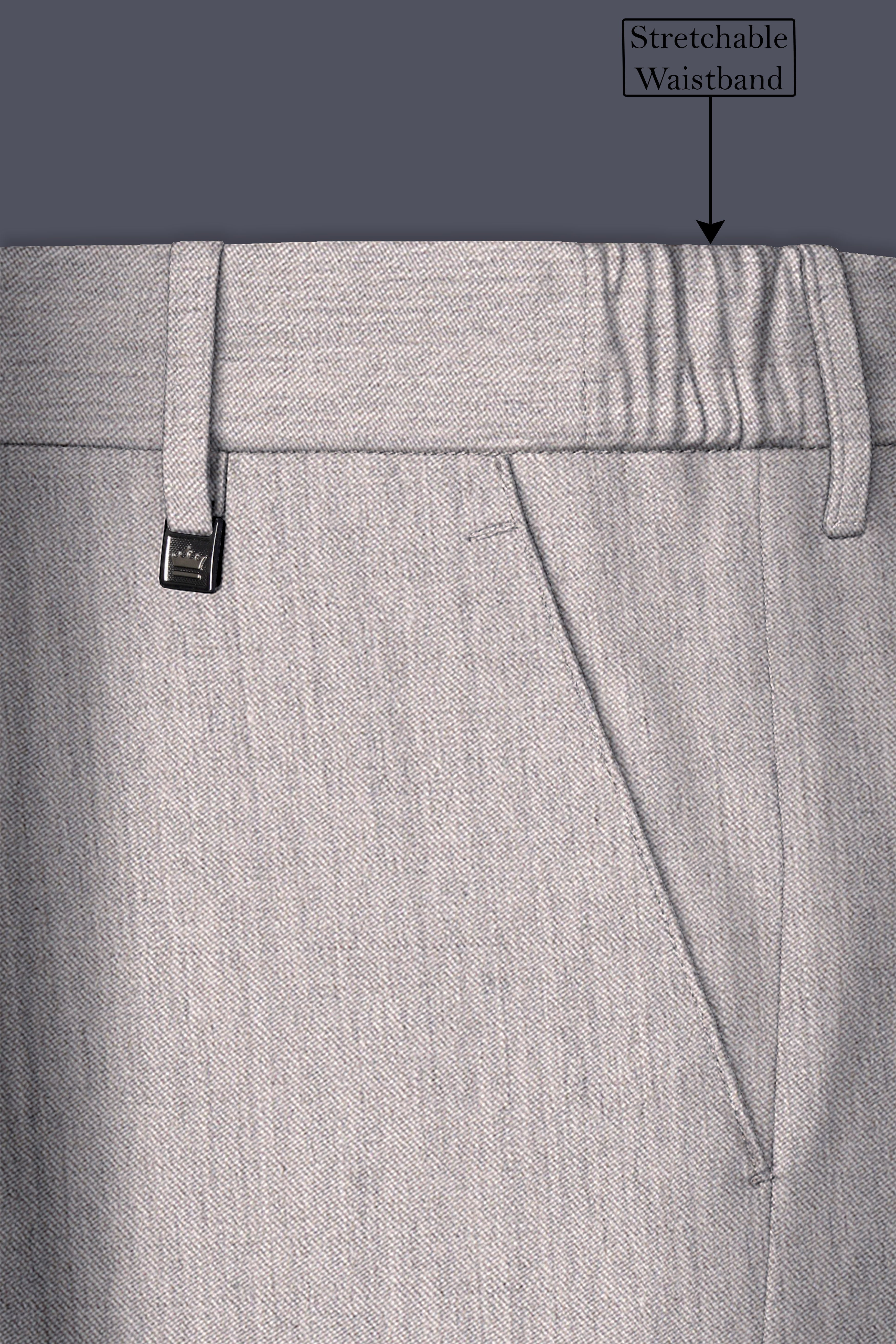 Spanish Gray Textured Wool Blend Suit
