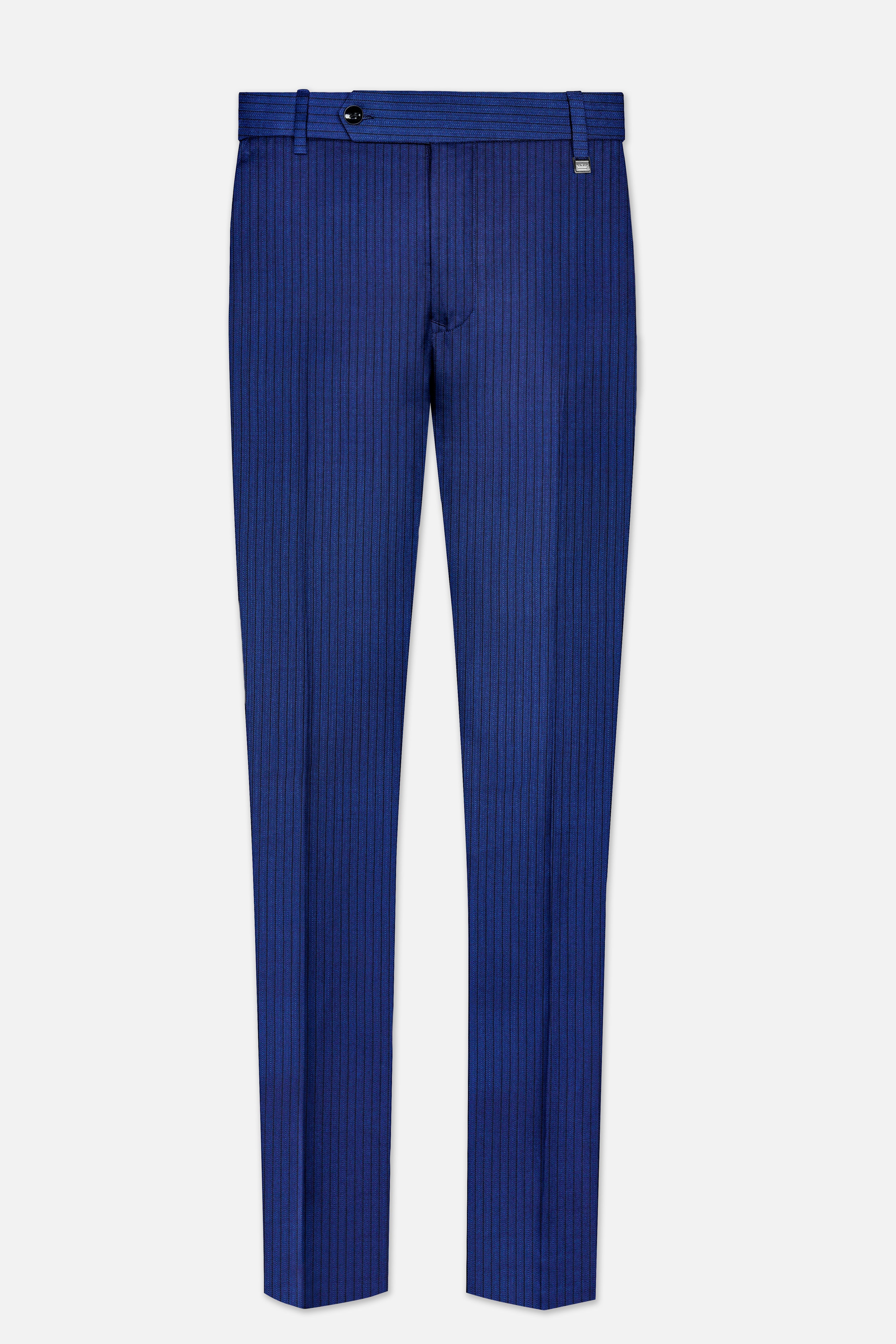 Bunting Blue Striped Wool Blend Suit