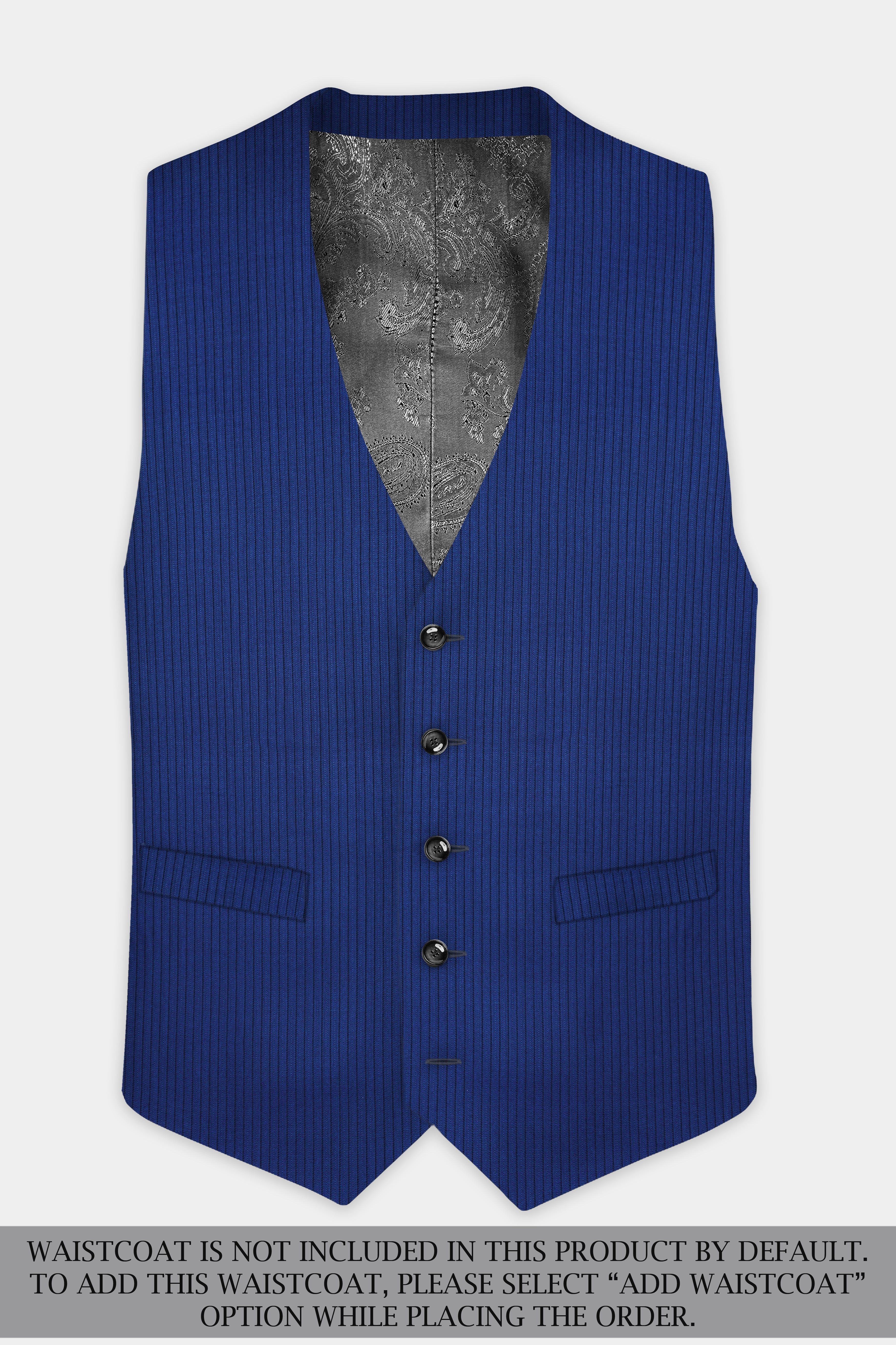 Bunting Blue Striped Wool Blend Suit