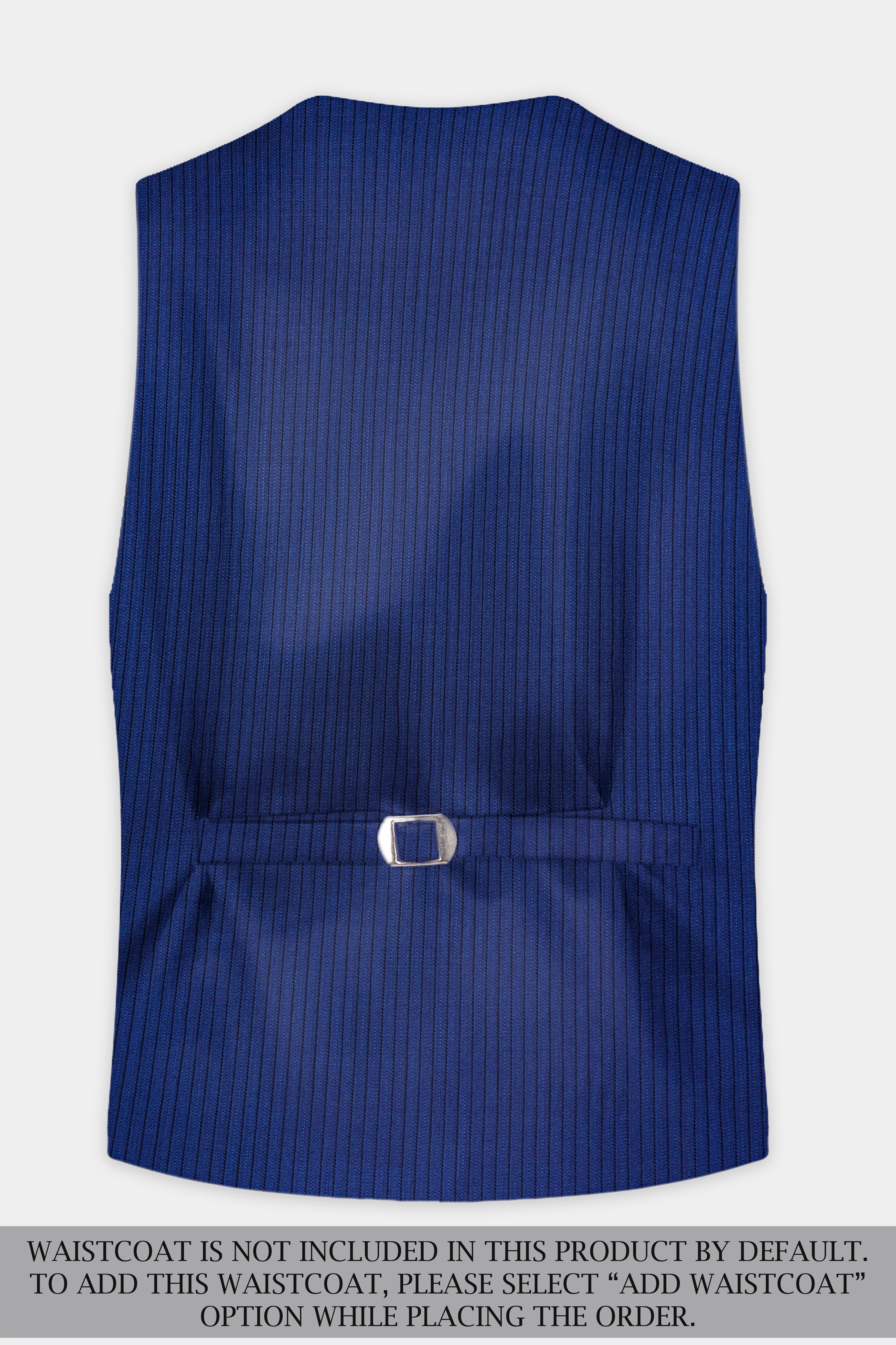 Bunting Blue Striped Wool Blend Suit