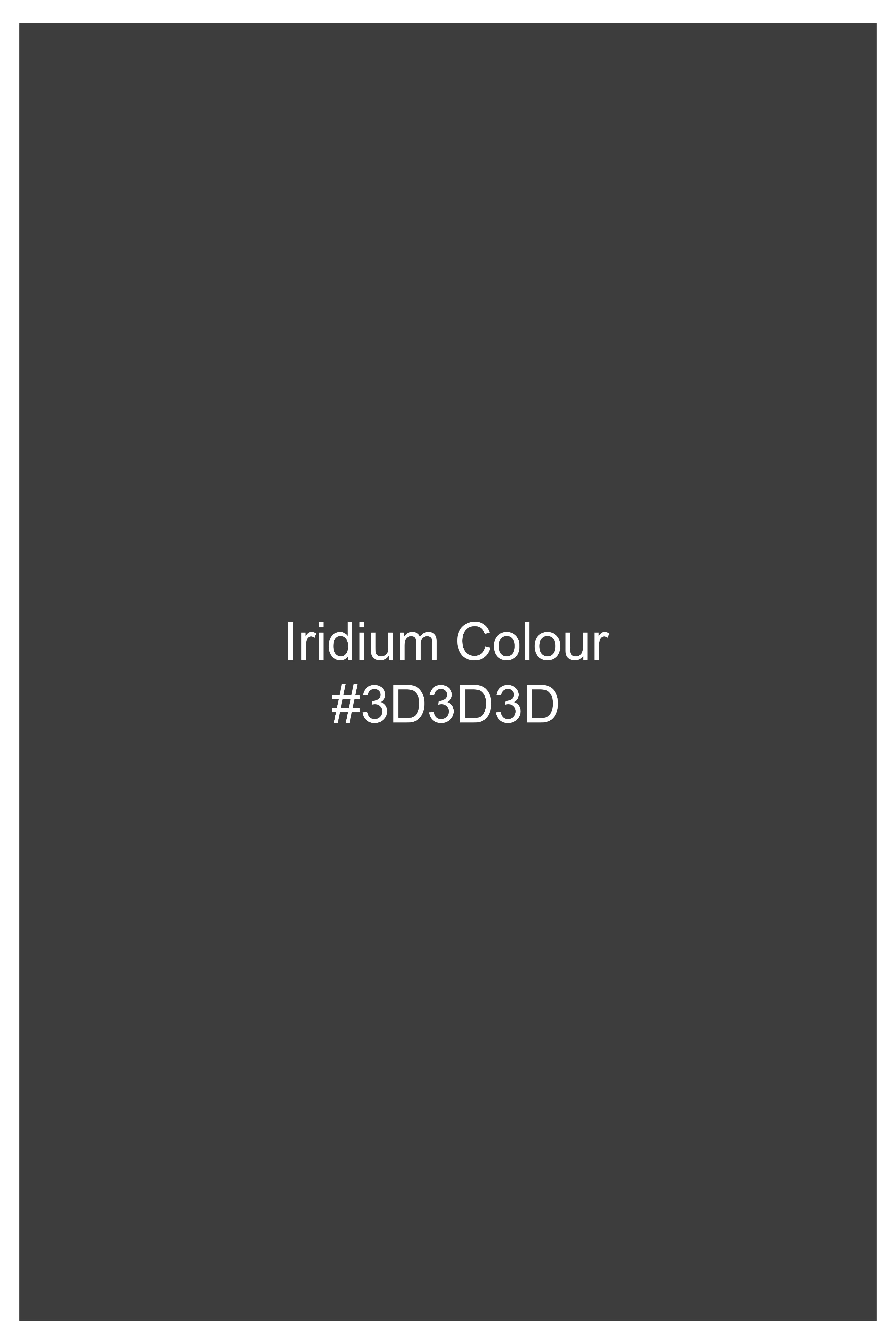 Iridium Gray Plaid Wool Blend Single Breasted Suit