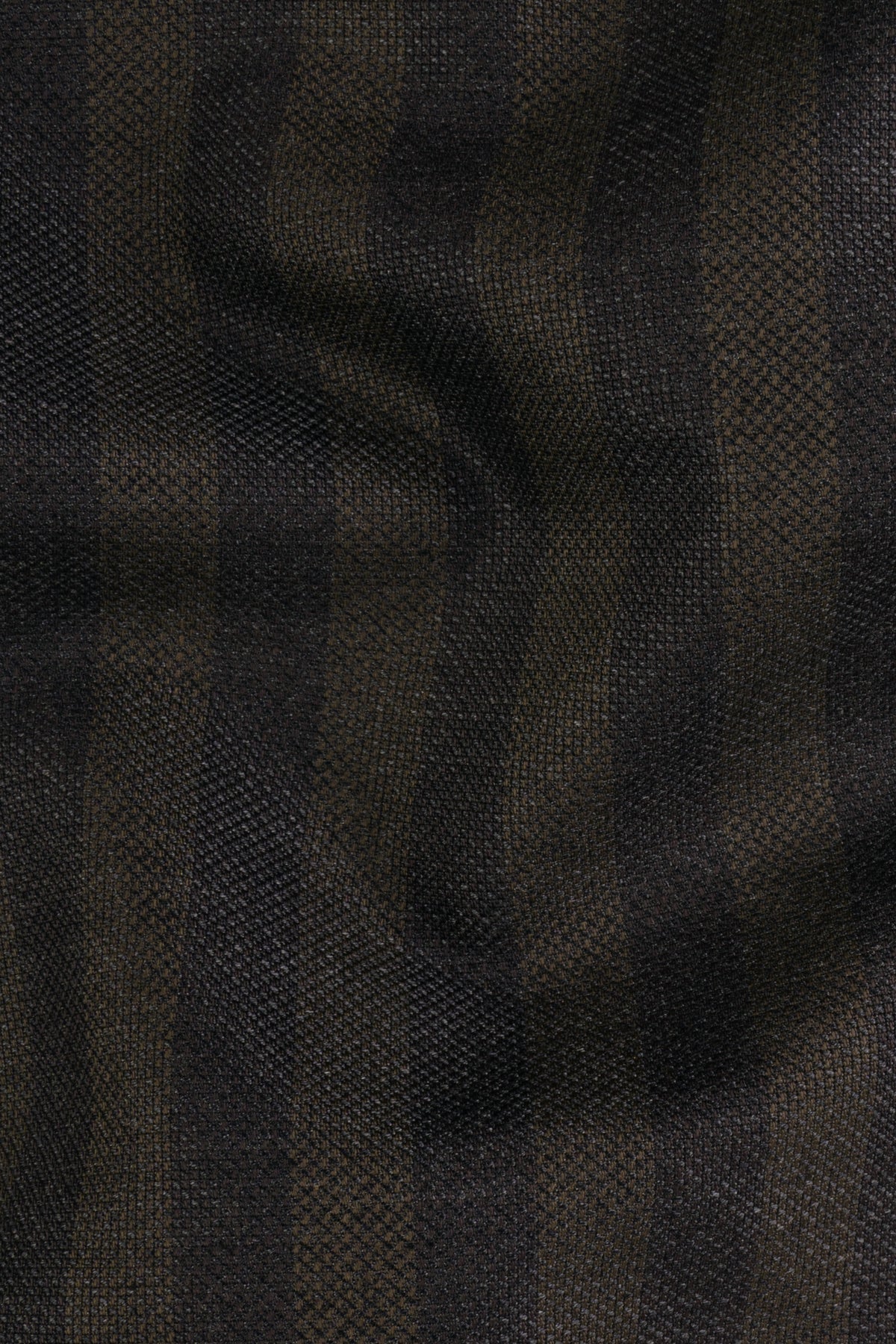 Taupe Brown With Jade Black Striped Wool Blend Double Breasted Suit