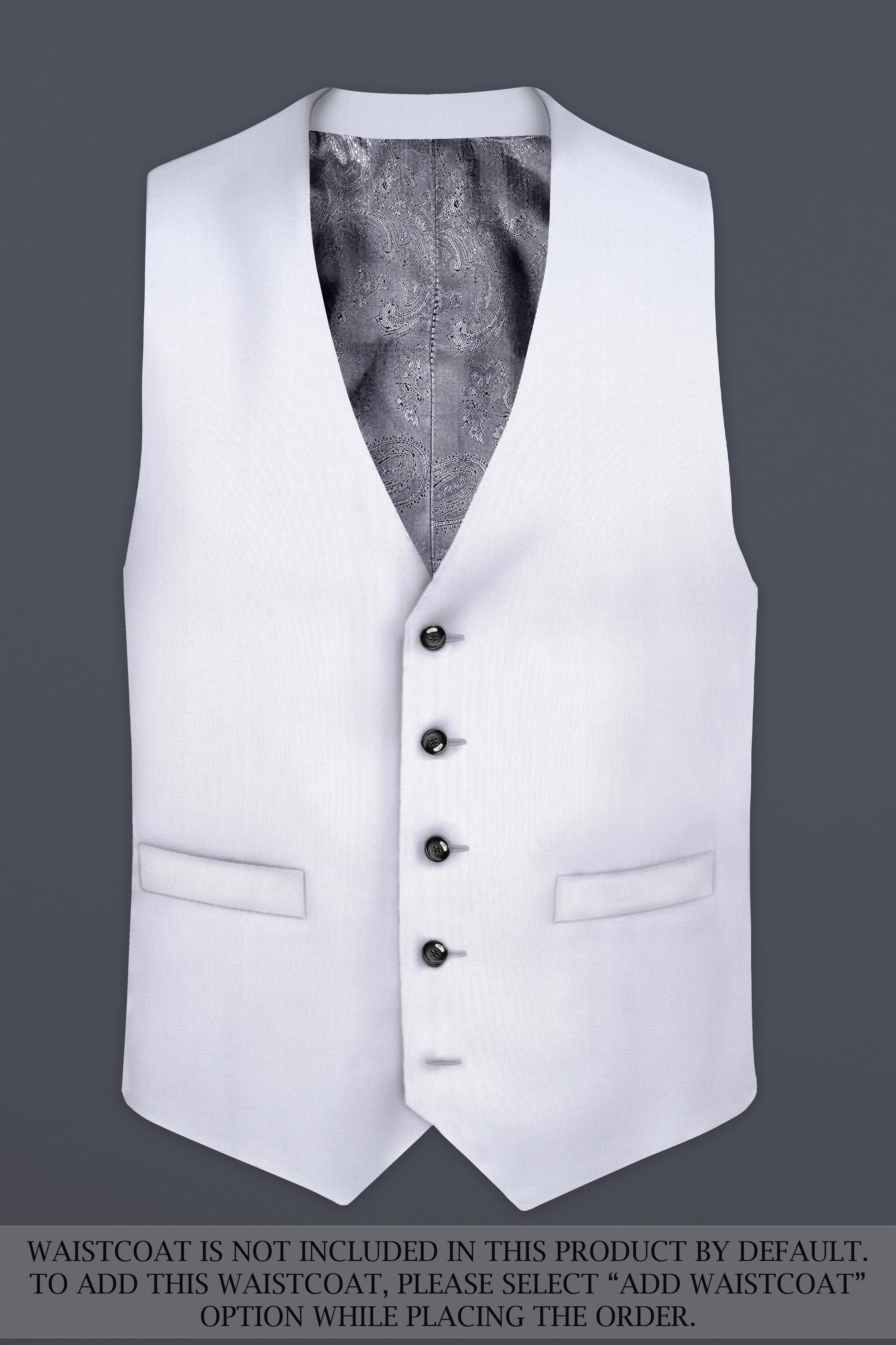 Iron Gray Solid Wool Blend Single Breasted Suit