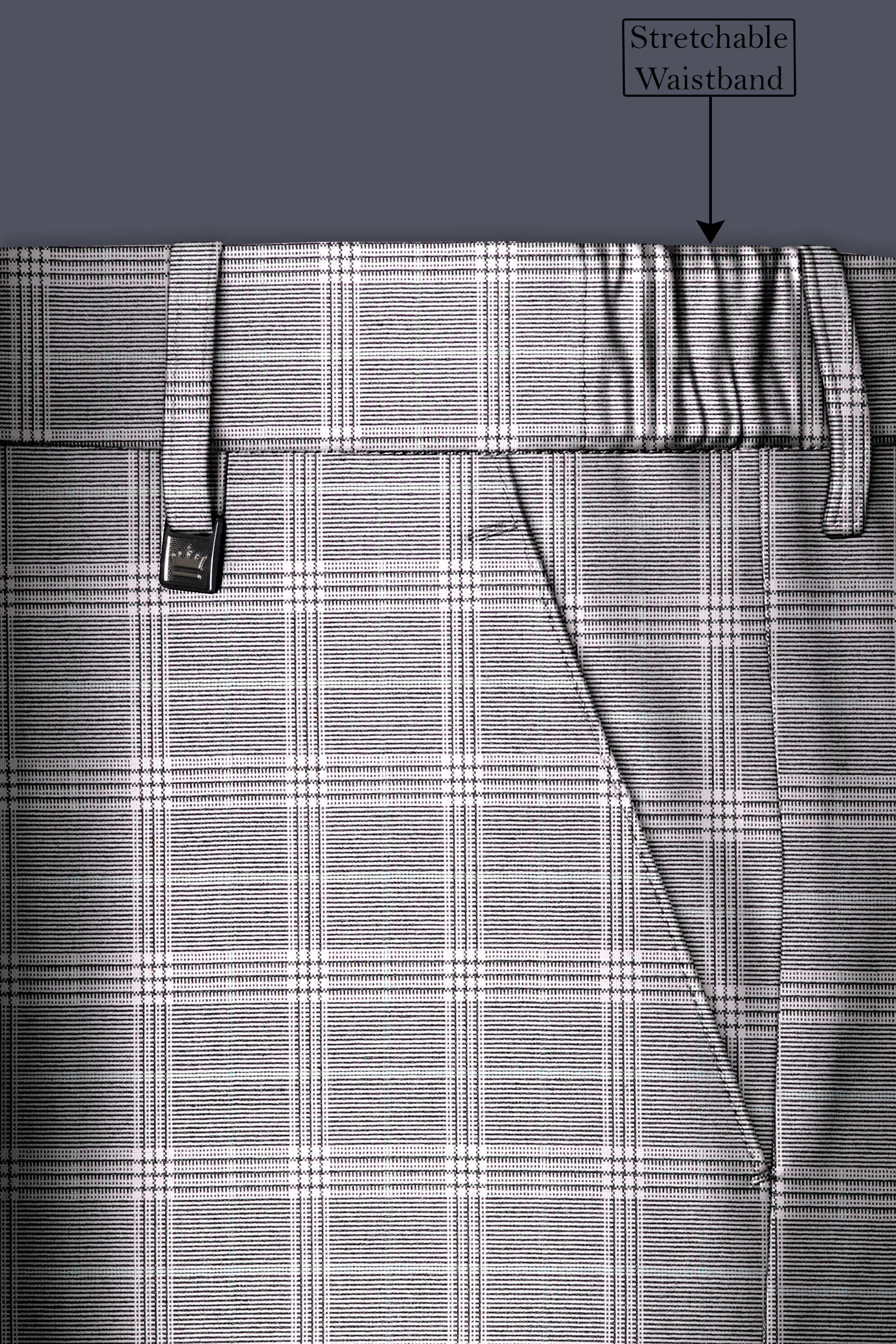 Venus Gray Plaid Wool Rich Double Breasted Suit