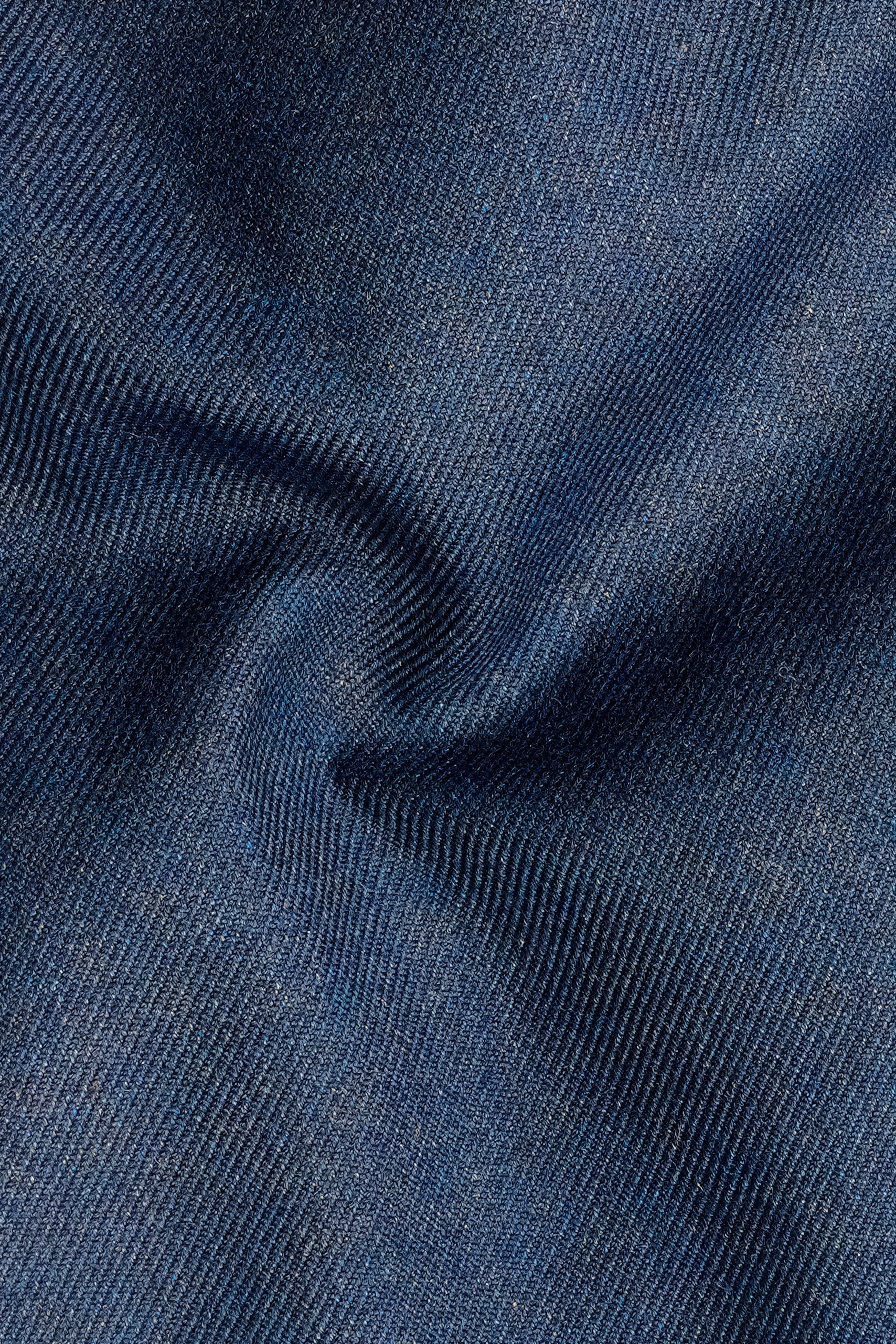 Blue Textured Tweed Wool Rich Patch Pocket Designer Sport Suit
